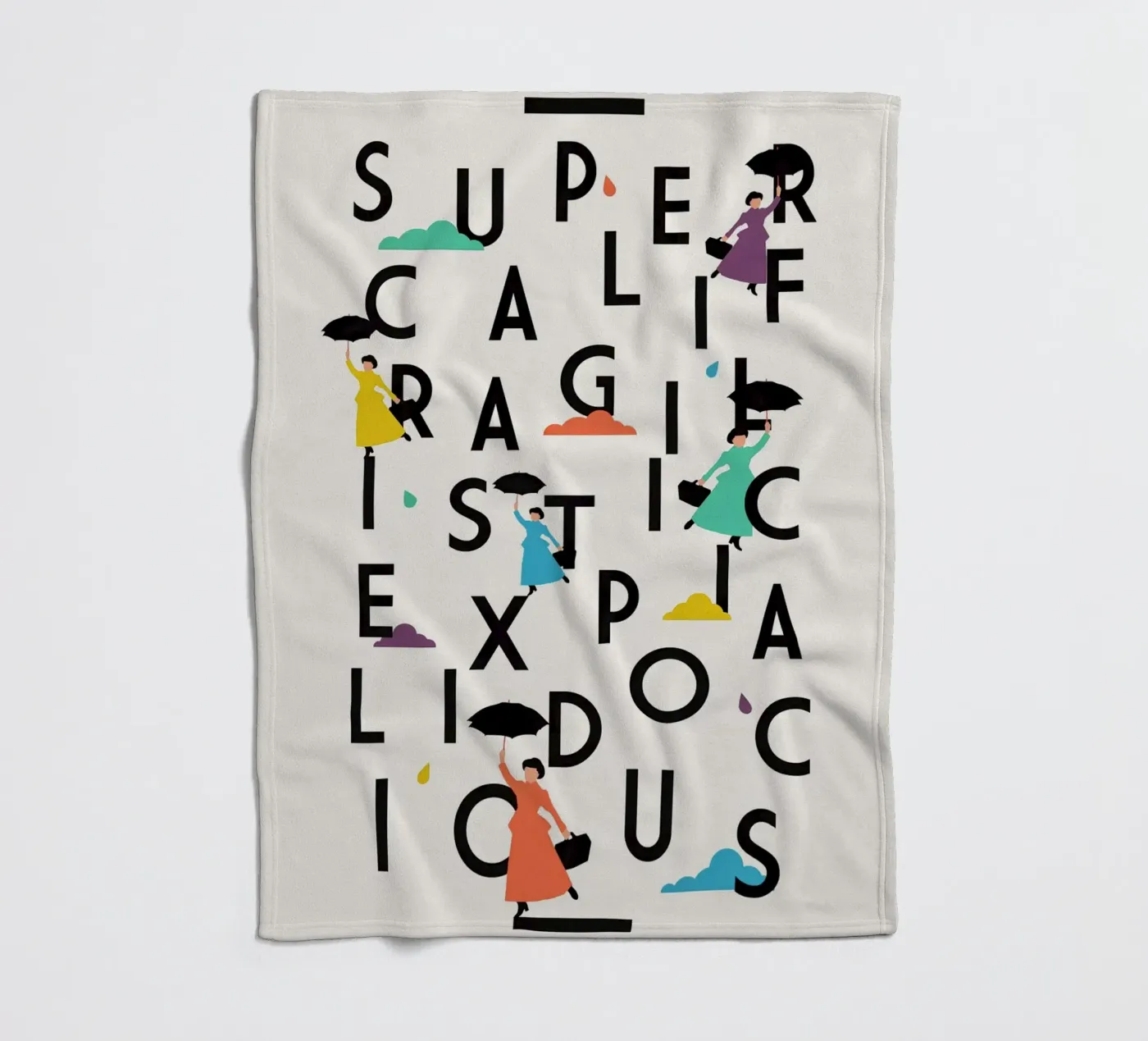 Supercali Fleecedecke von The Poster Kid