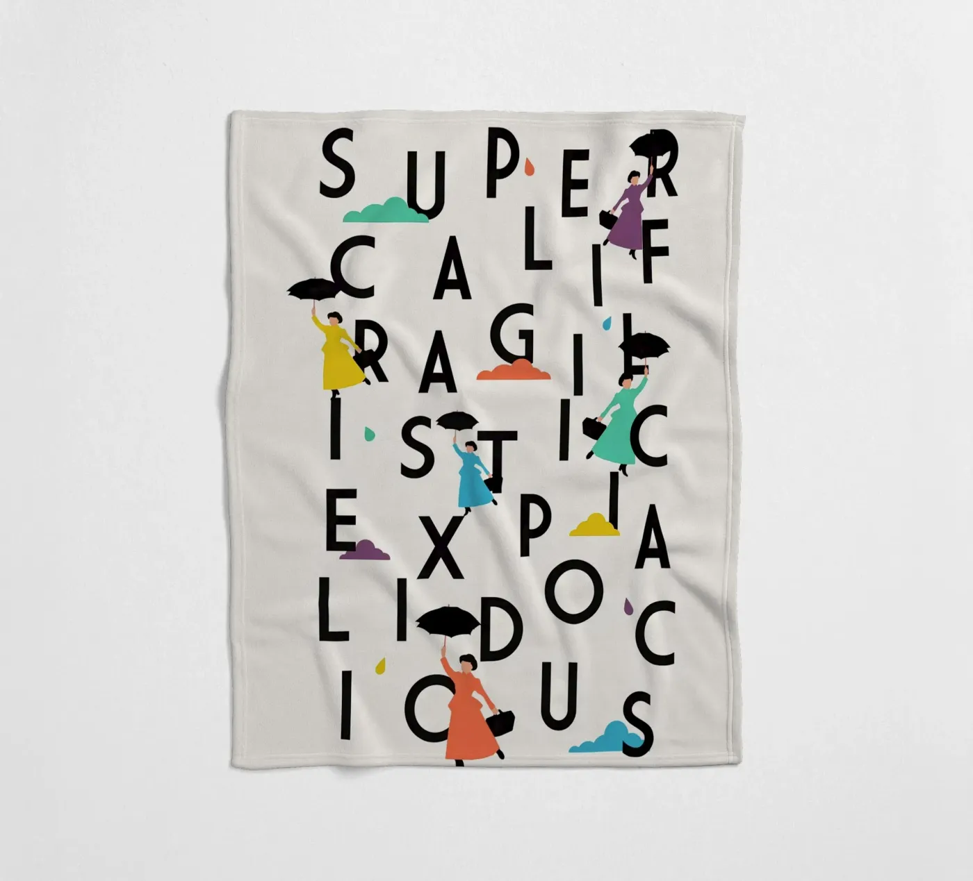 Supercali Fleecedecke von The Poster Kid