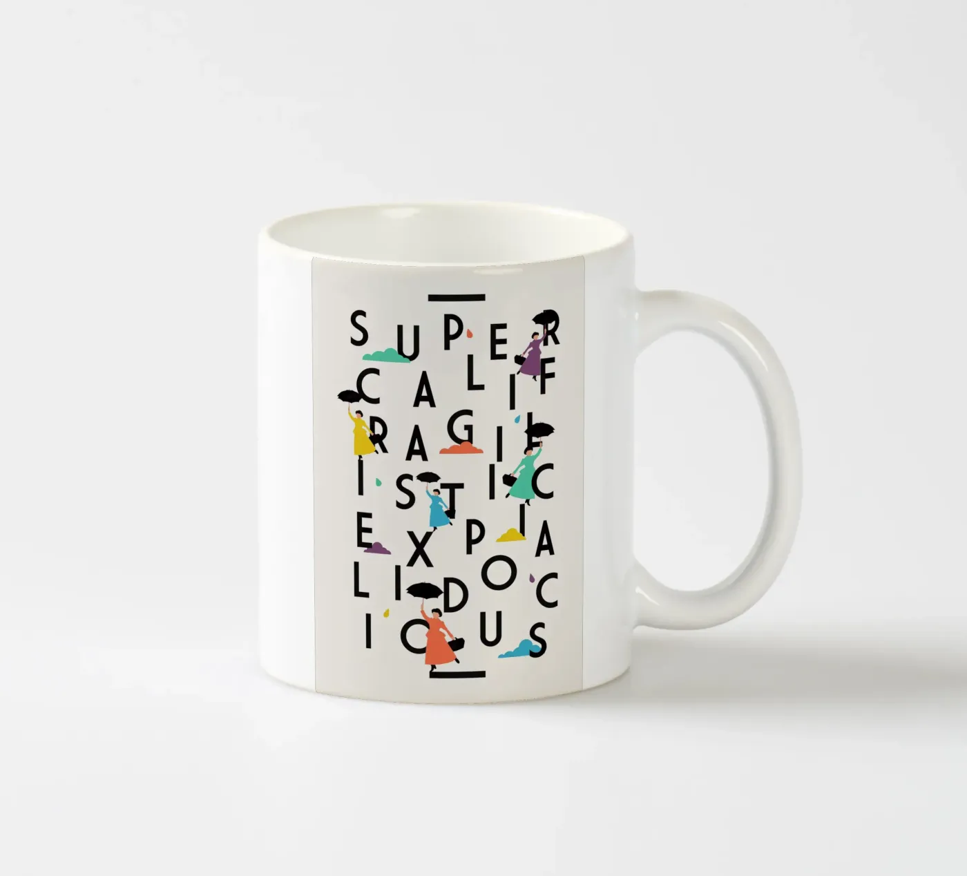 Supercali ceramic mug by The Poster Kid