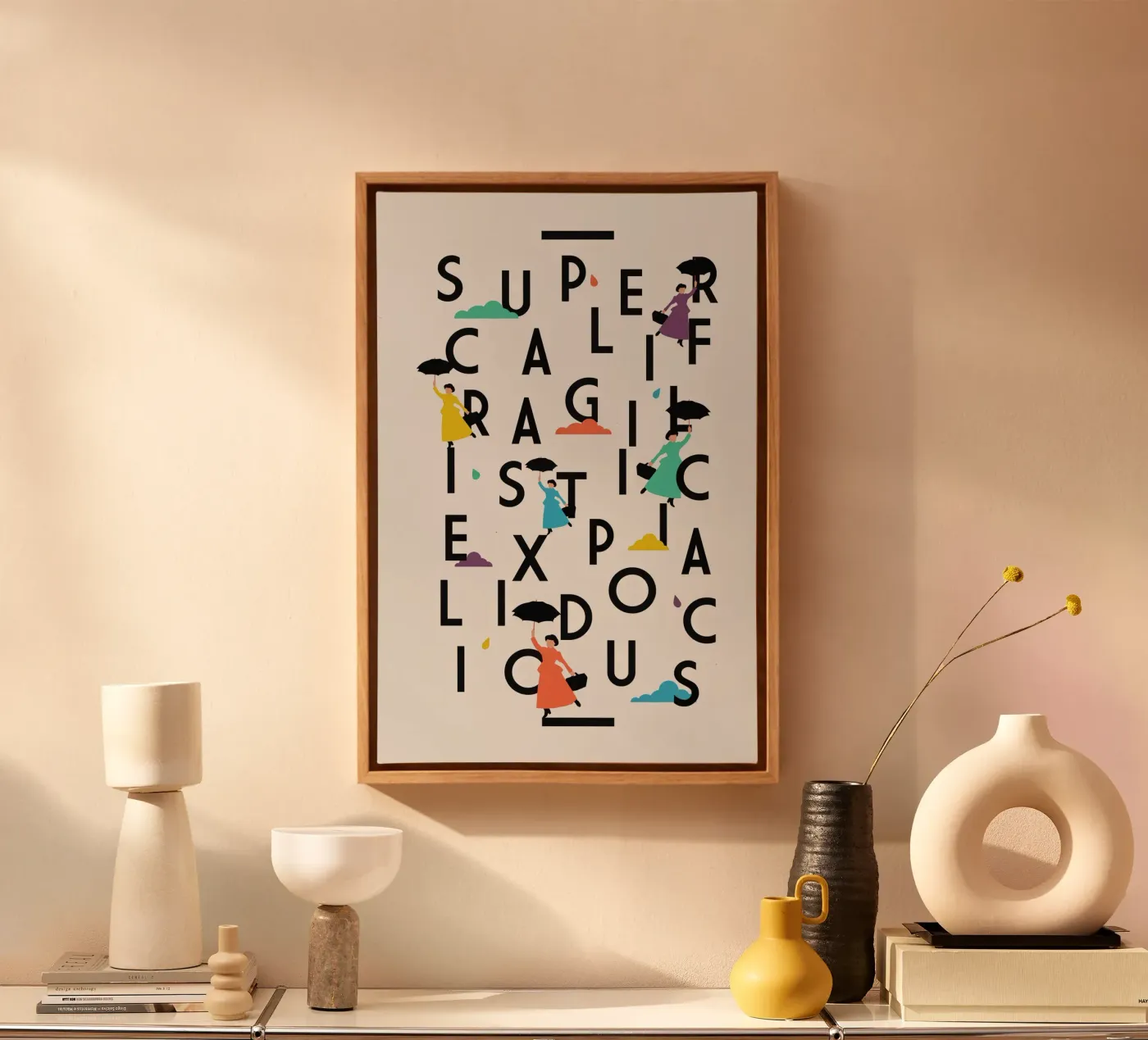 Supercali canvas by The Poster Kid