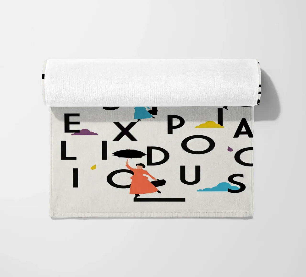 Supercali beach towel by The Poster Kid