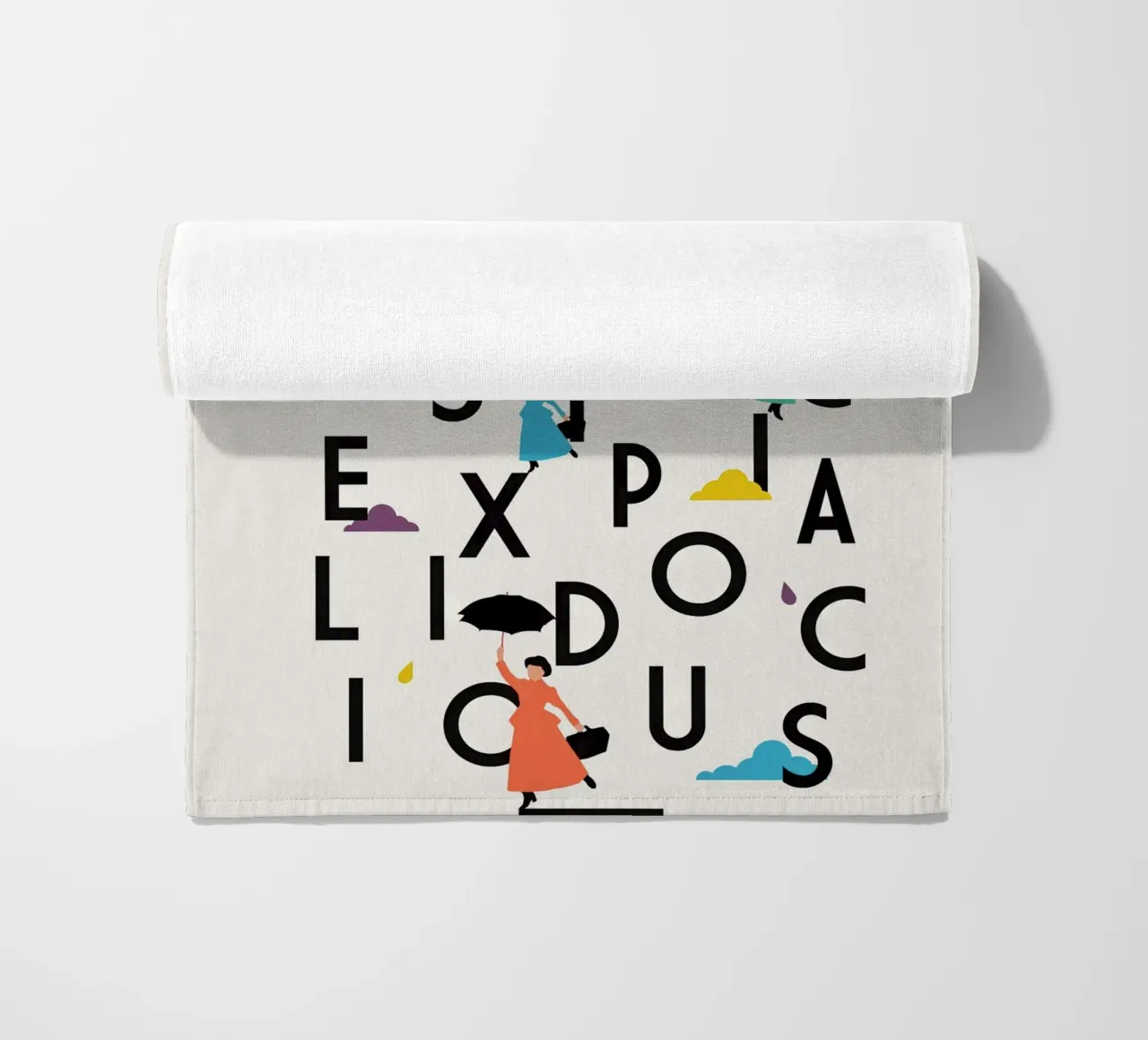 Supercali beach towel by The Poster Kid