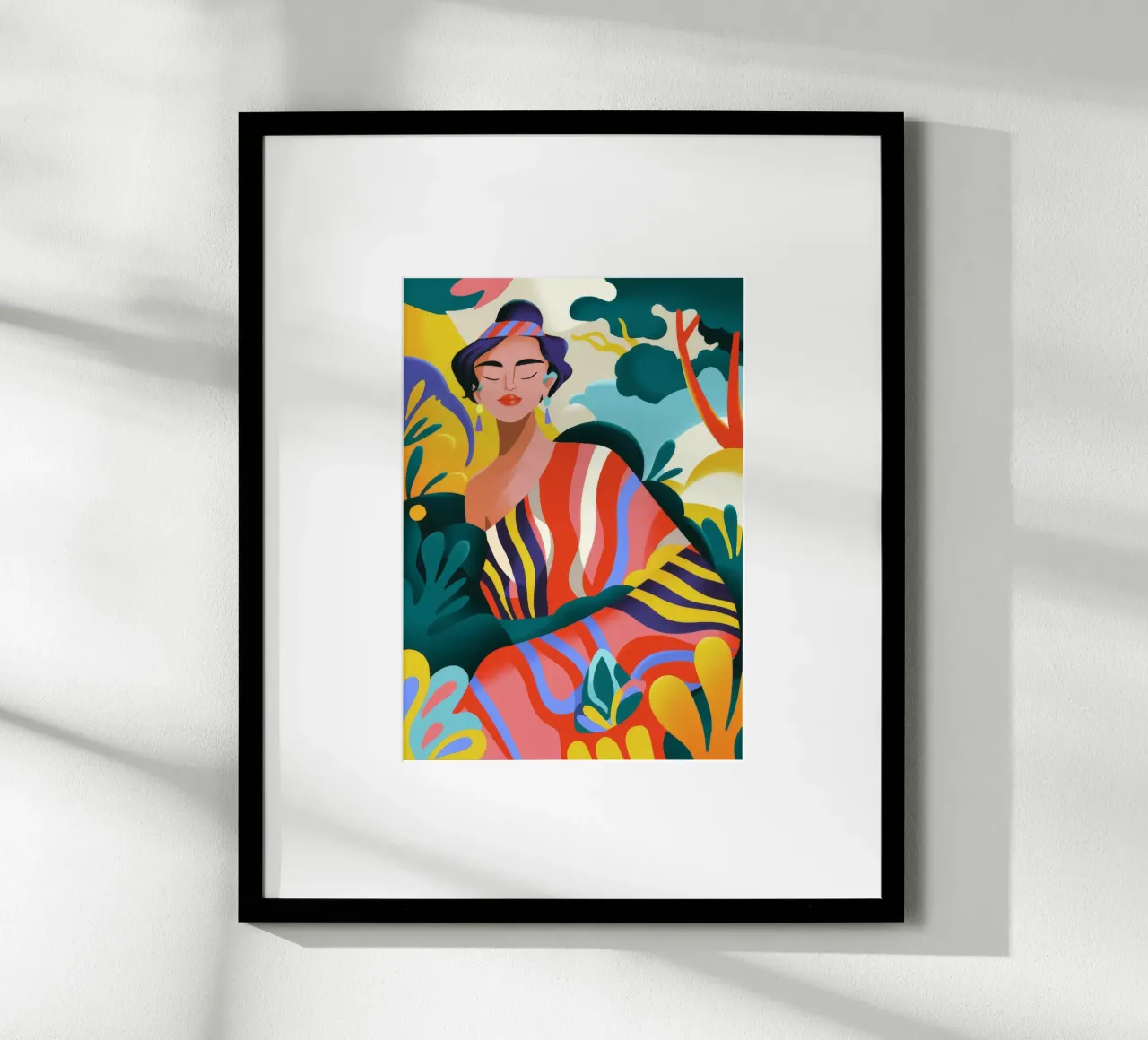 Musa della serenità tropicale poster con telaio in plastica da Kamera Obskura