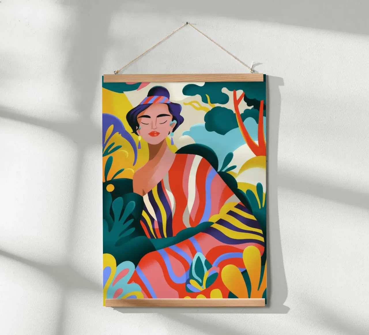 Musa della serenità tropicale poster con telaio in plastica da Kamera Obskura