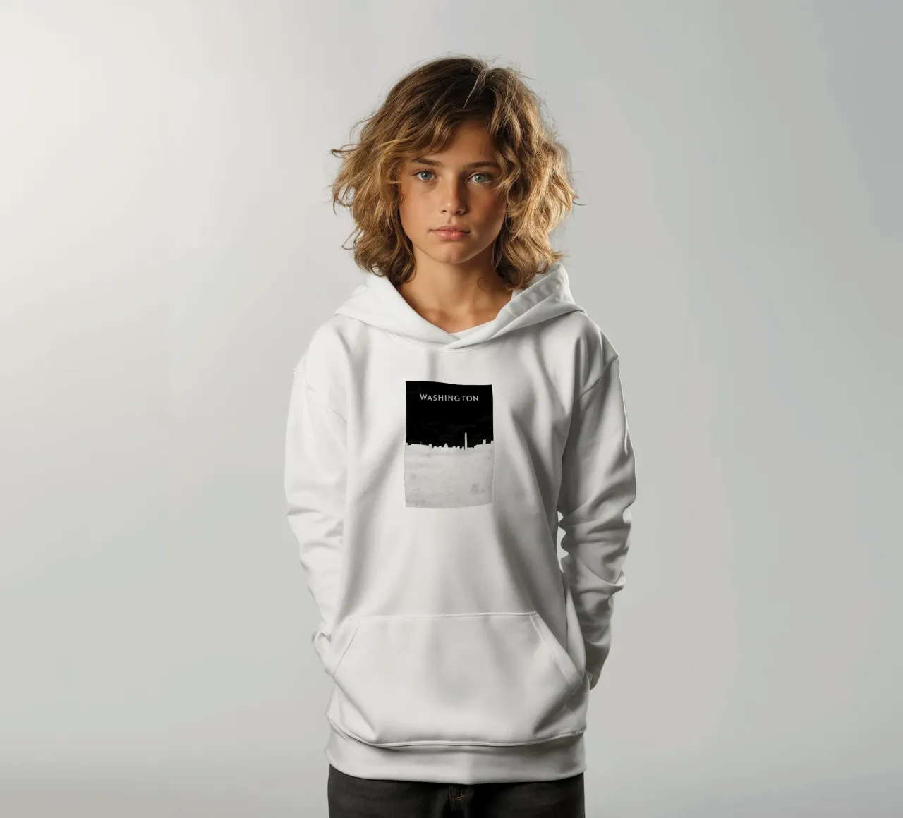 Washington D.C. felpa bambino con cappuccio da Travelstudio