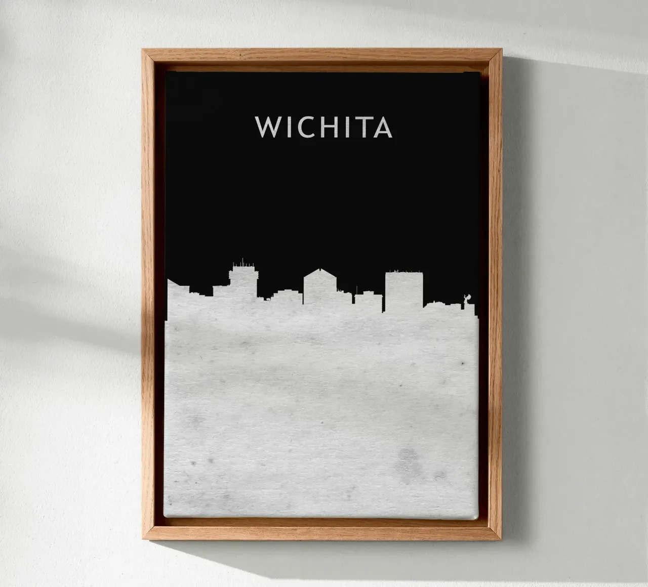 Wichita Kansas tela con Cornice a cassetta da Travelstudio