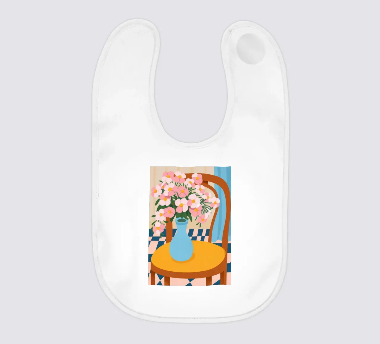 Blaue Vase Charme Babylätzchen von Kamera Obskura