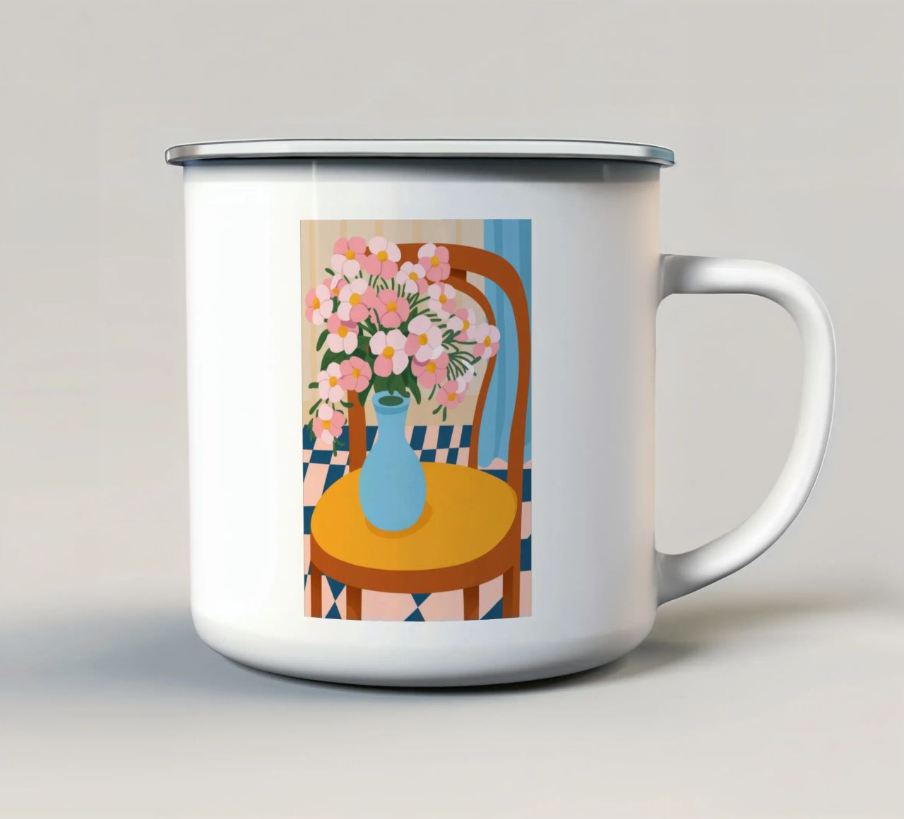 Vaso blu tazza in smalto da Kamera Obskura