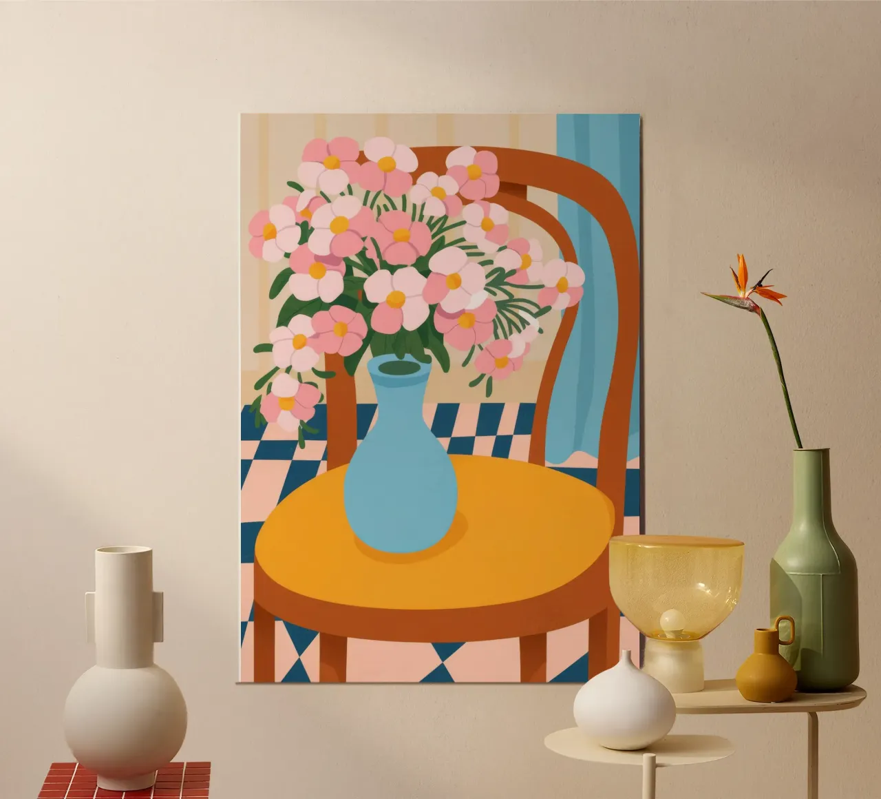 Blaue Vase Charme Hahnemühle von Kamera Obskura