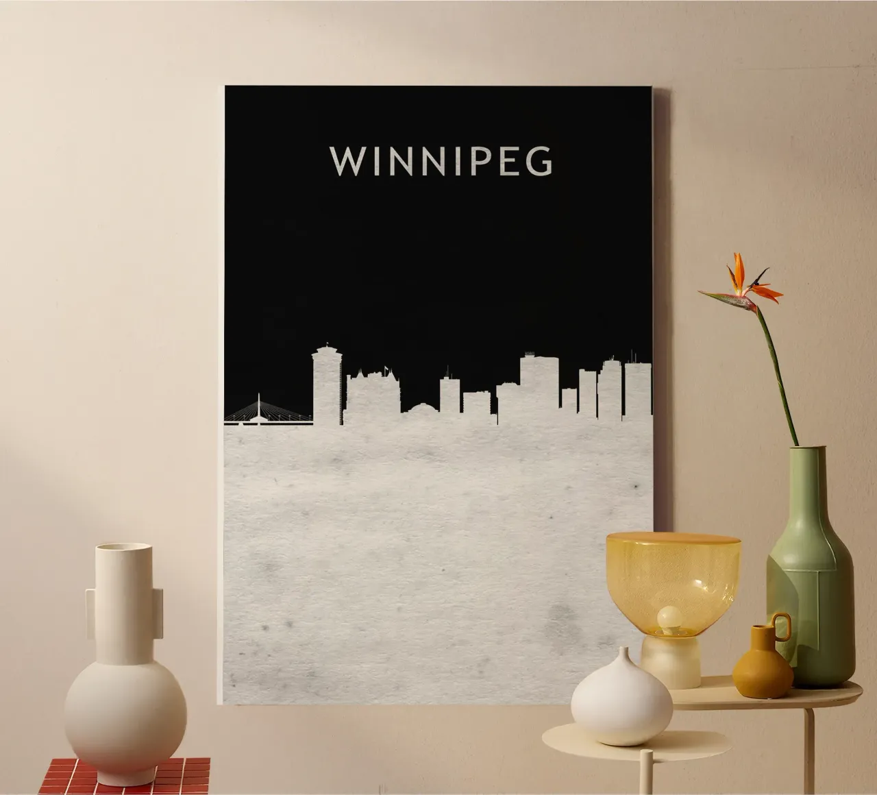 Winnipeg Canada canvas met Baklijst van Travelstudio