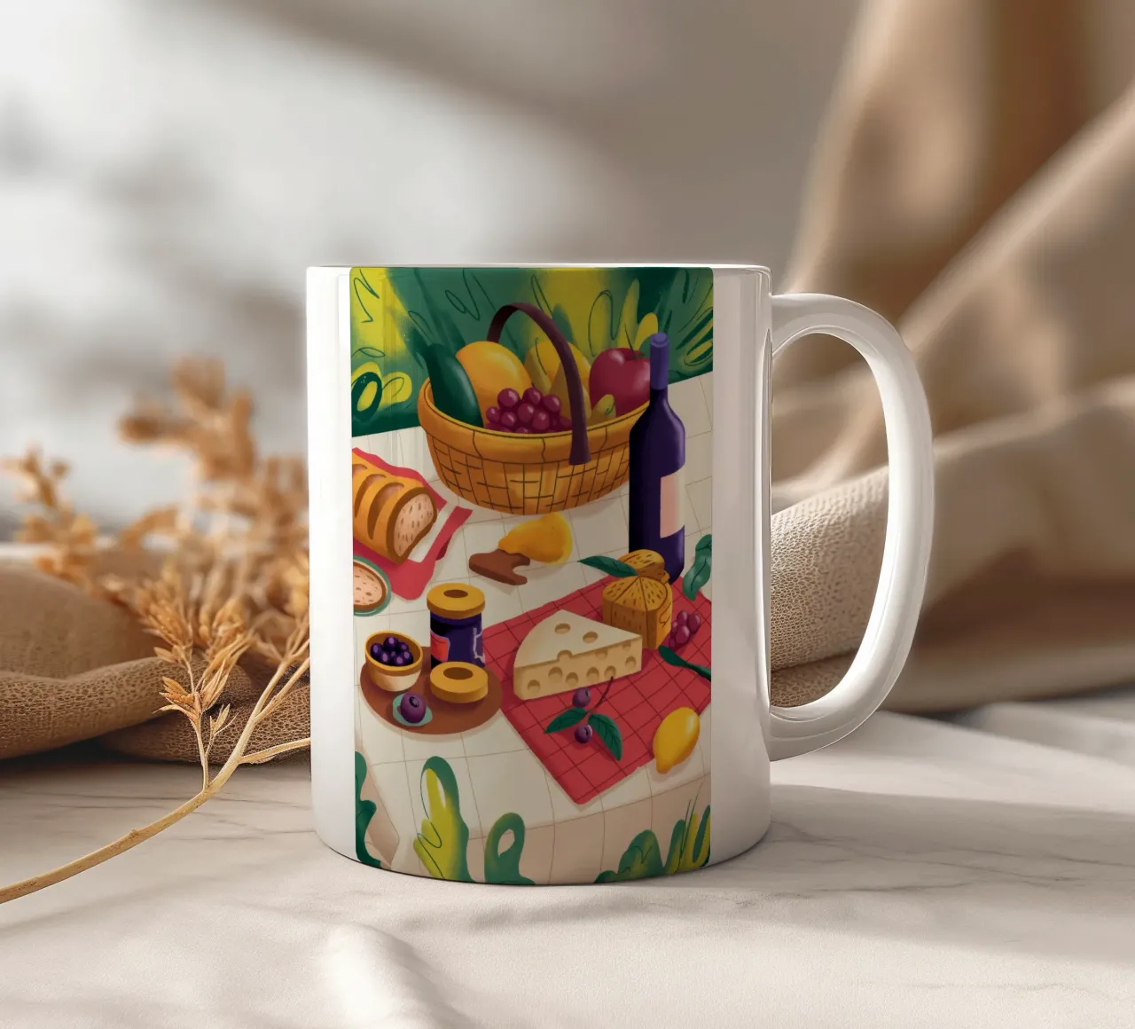 Picknick Delight Spread keramische mok van Kamera Obskura