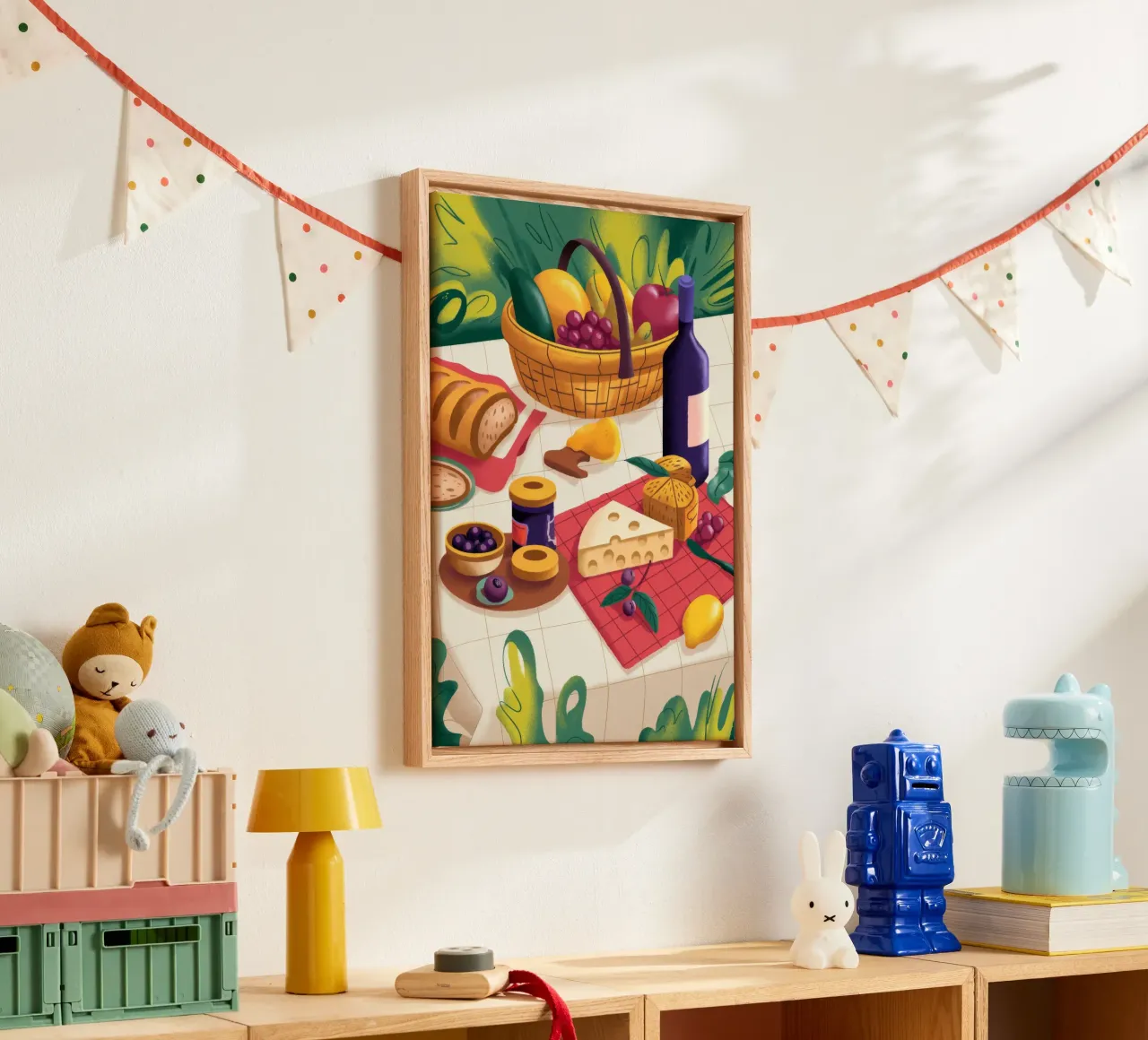 Picknick Delight Spread canvas met Baklijst van Kamera Obskura