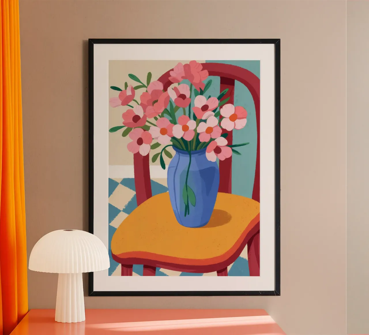 Eleganza floreale della sedia poster con telaio in alluminio da Kamera Obskura