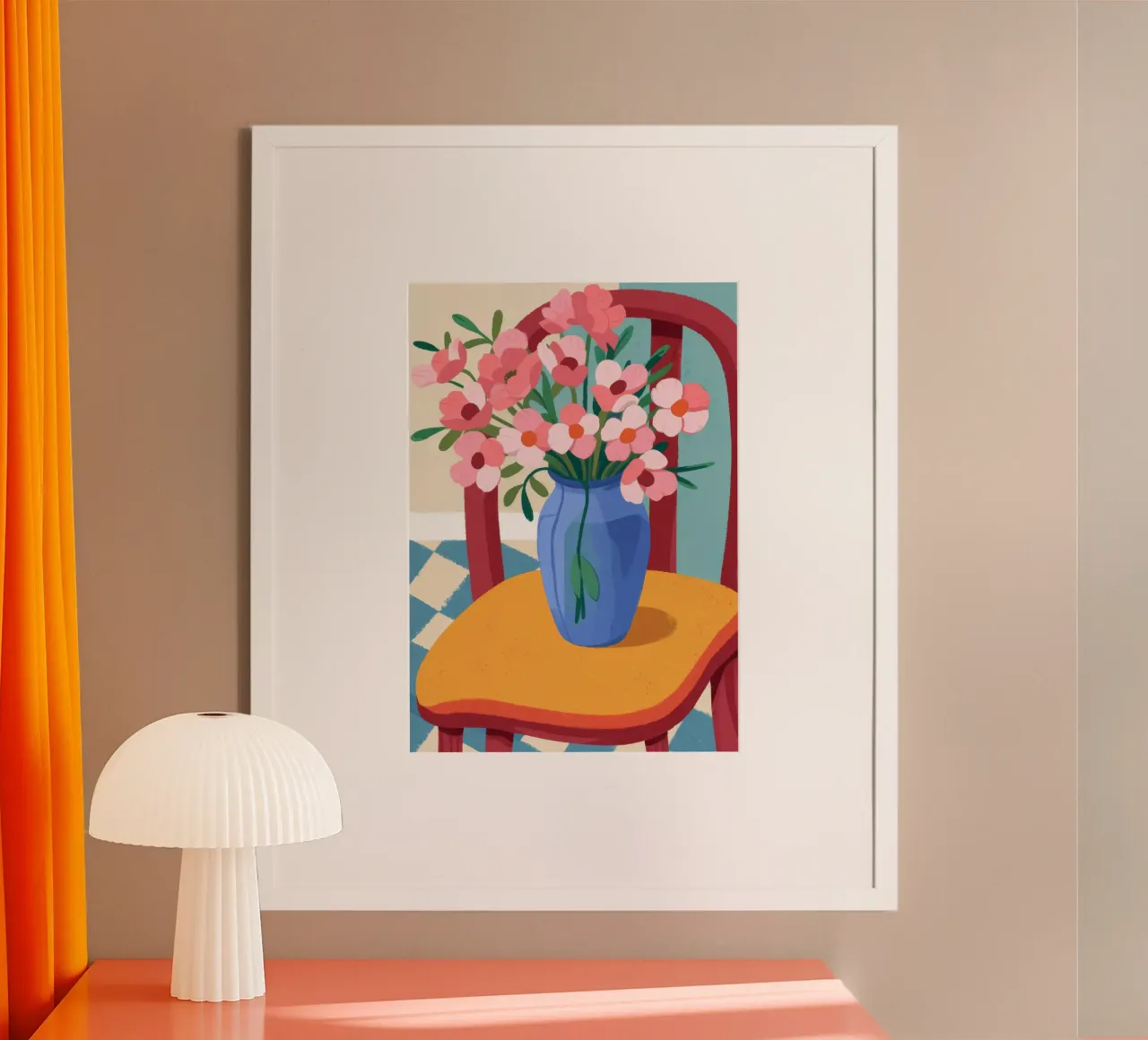 Eleganza floreale della sedia poster con telaio in alluminio da Kamera Obskura