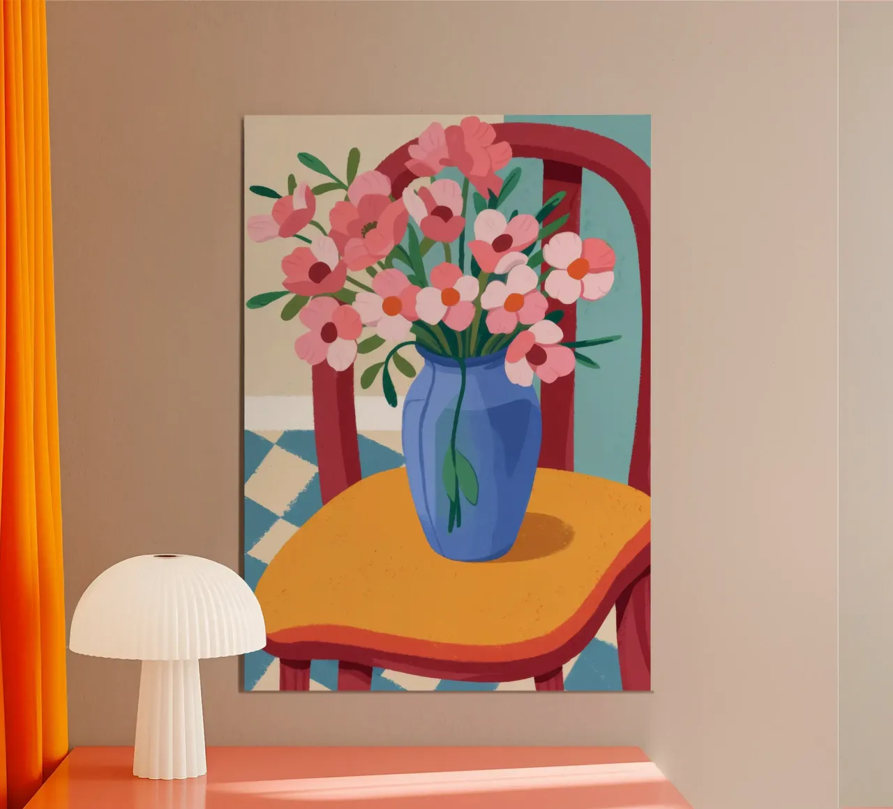 Eleganza floreale della sedia poster con telaio in alluminio da Kamera Obskura