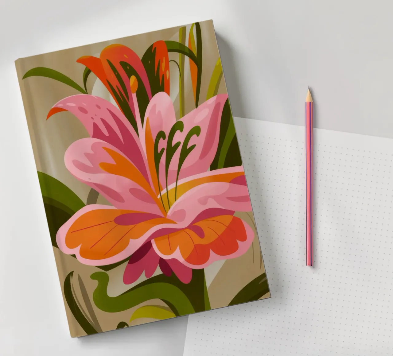 Bold Lily Bloom notebook by Kamera Obskura