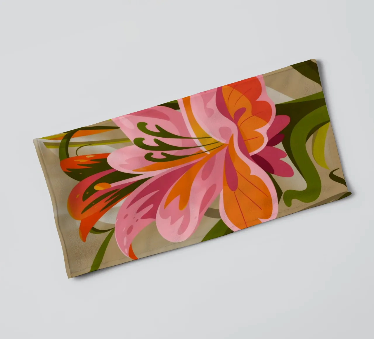 Bold Lily Bloom towel by Kamera Obskura