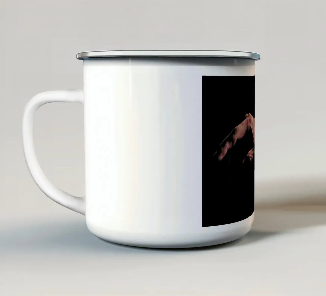 Main du Créateur tazza in smalto da Jérôme Romain
