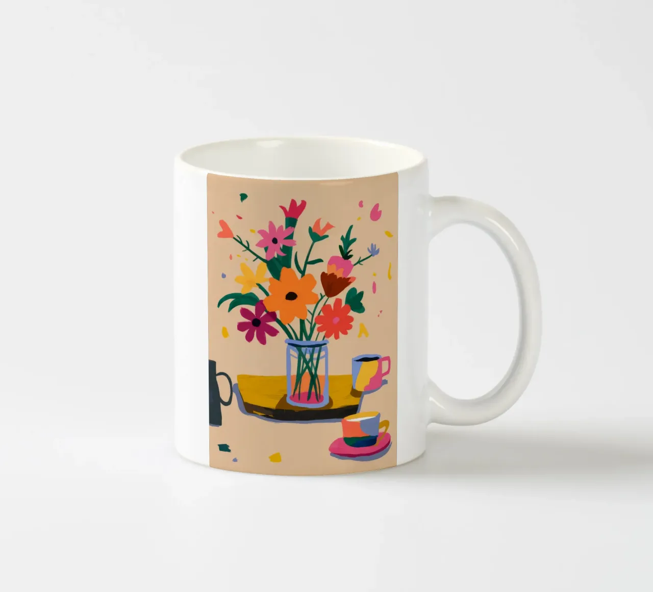 Vibrant Floral Still Keramik Tasse von Kamera Obskura