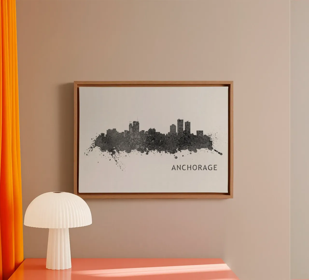 Anchorage Alaska tela con Cornice a cassetta da Travelstudio