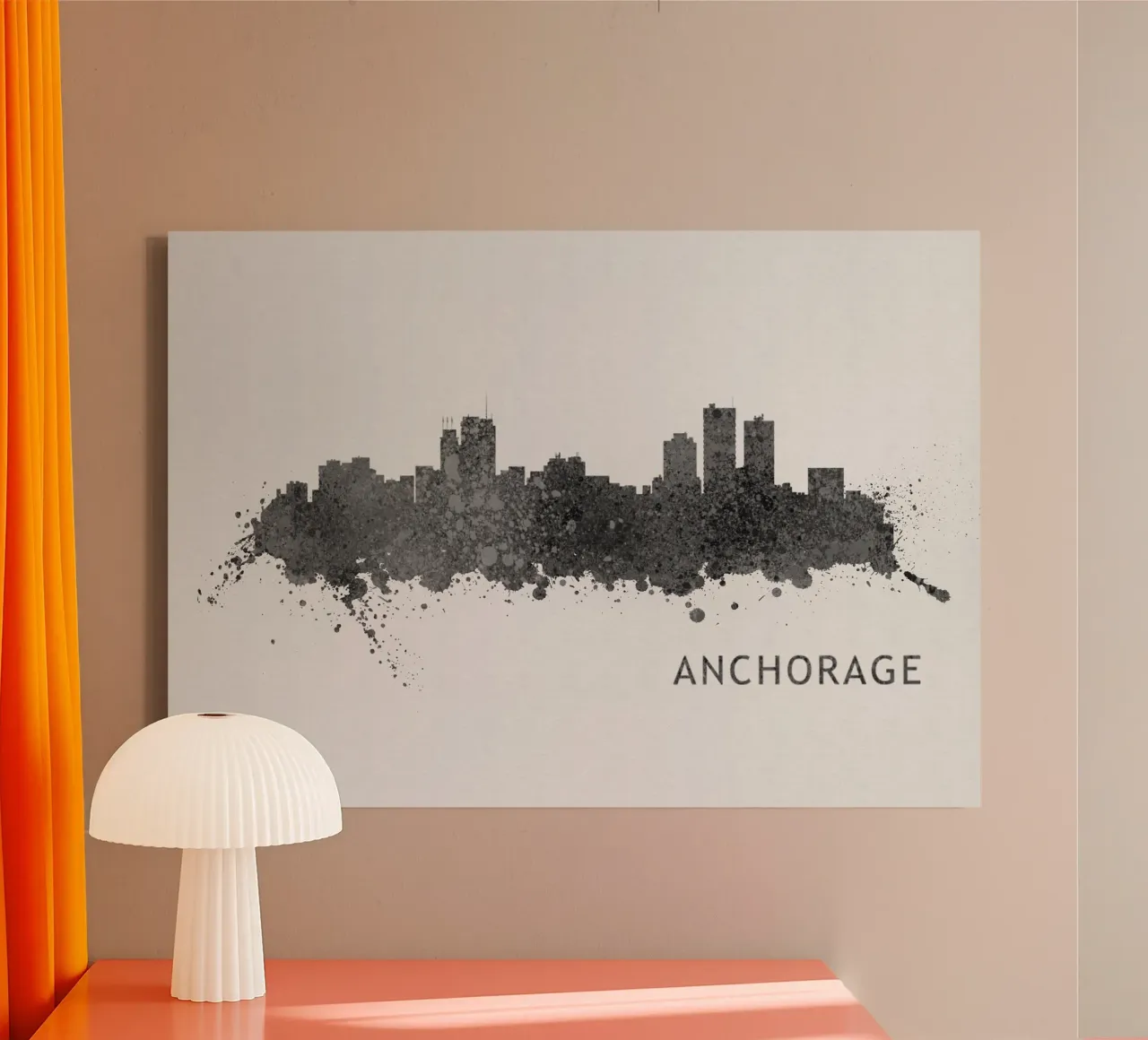 Anchorage Alaska tela con Cornice a cassetta da Travelstudio