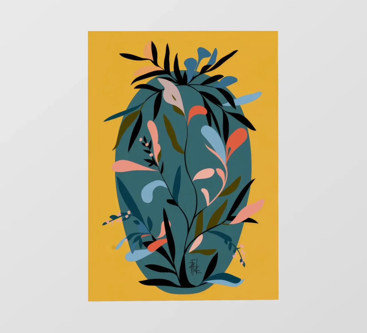 Silhouette botanica scura telo in pvc da Kamera Obskura