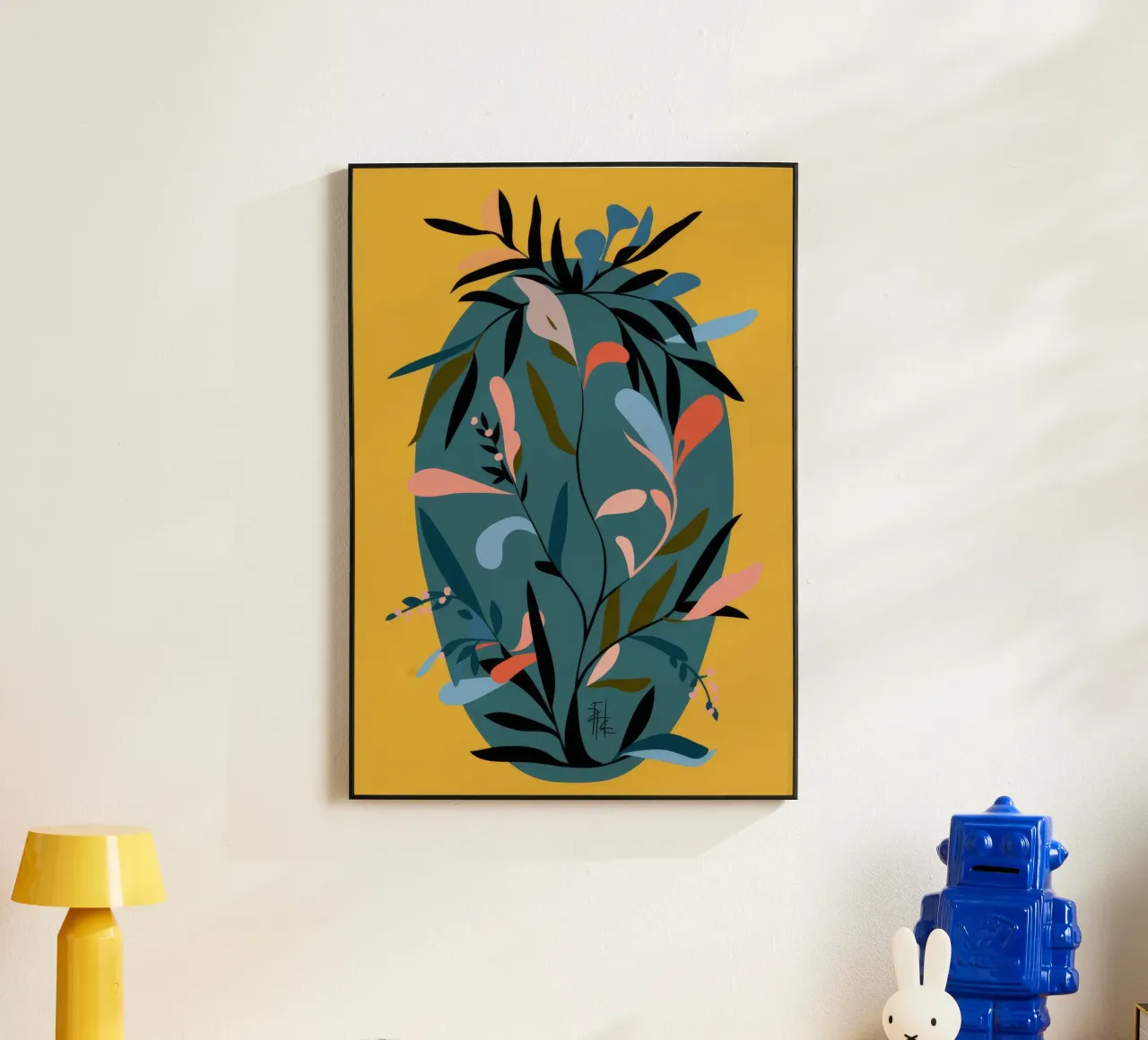 Dark Botanical Silhouette alu-dibond by Kamera Obskura
