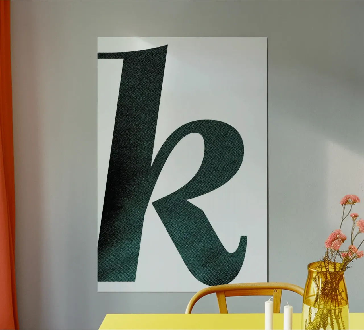 Green K poster con telaio in alluminio da petiteCAPS