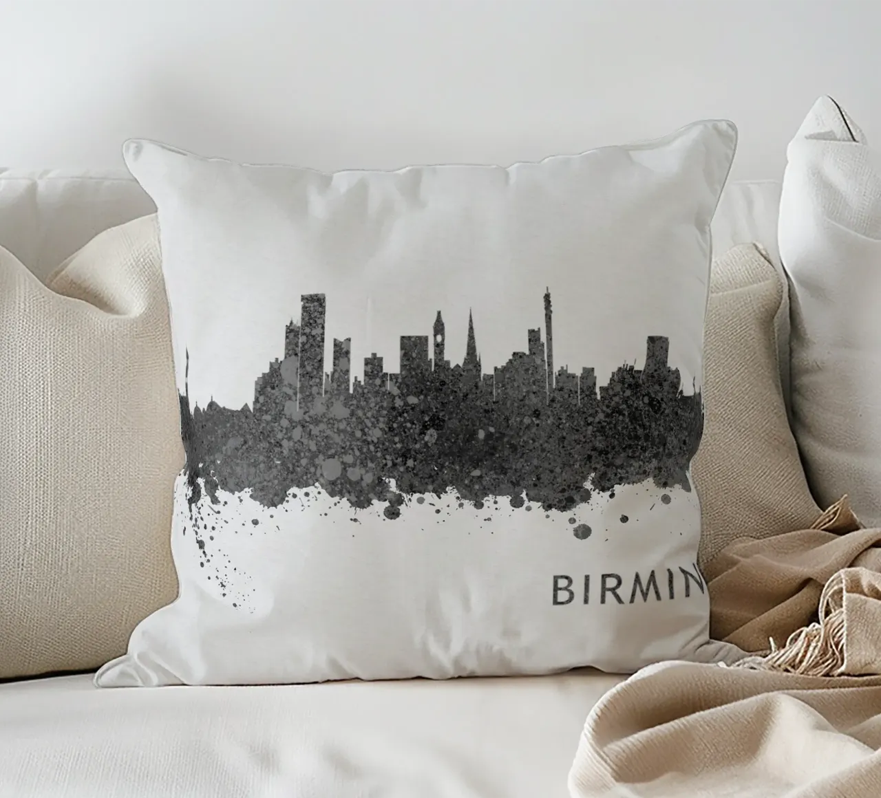 Birmingham England cuscino da Travelstudio