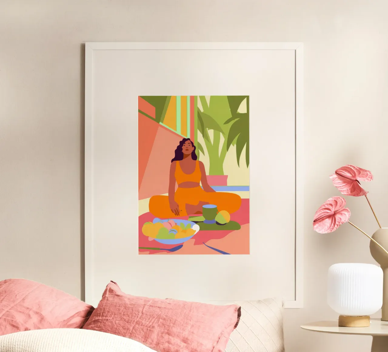 Bagliore di meditazione tranquilla poster con telaio in plastica da Kamera Obskura