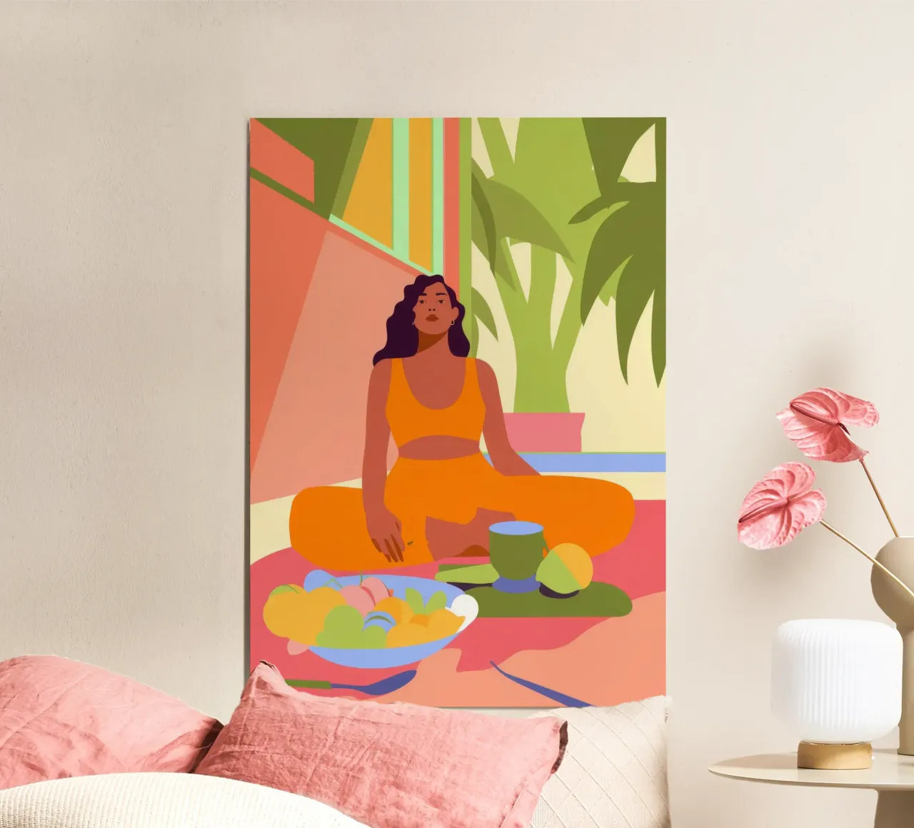 Bagliore di meditazione tranquilla poster con telaio in plastica da Kamera Obskura
