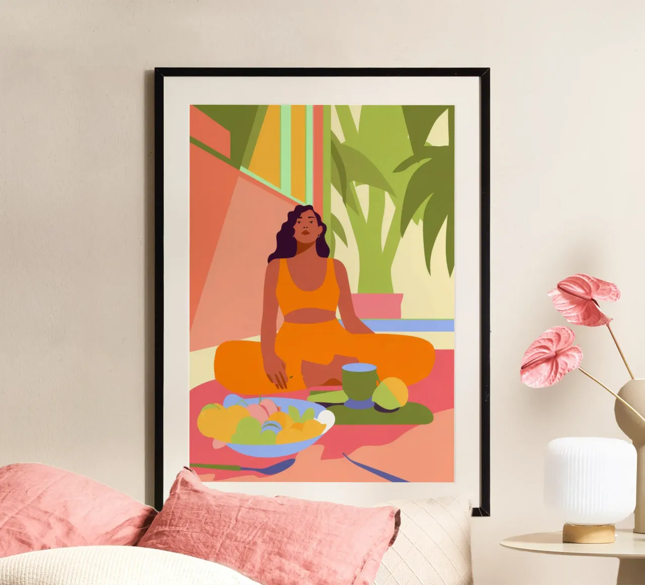 Bagliore di meditazione tranquilla poster con telaio in plastica da Kamera Obskura