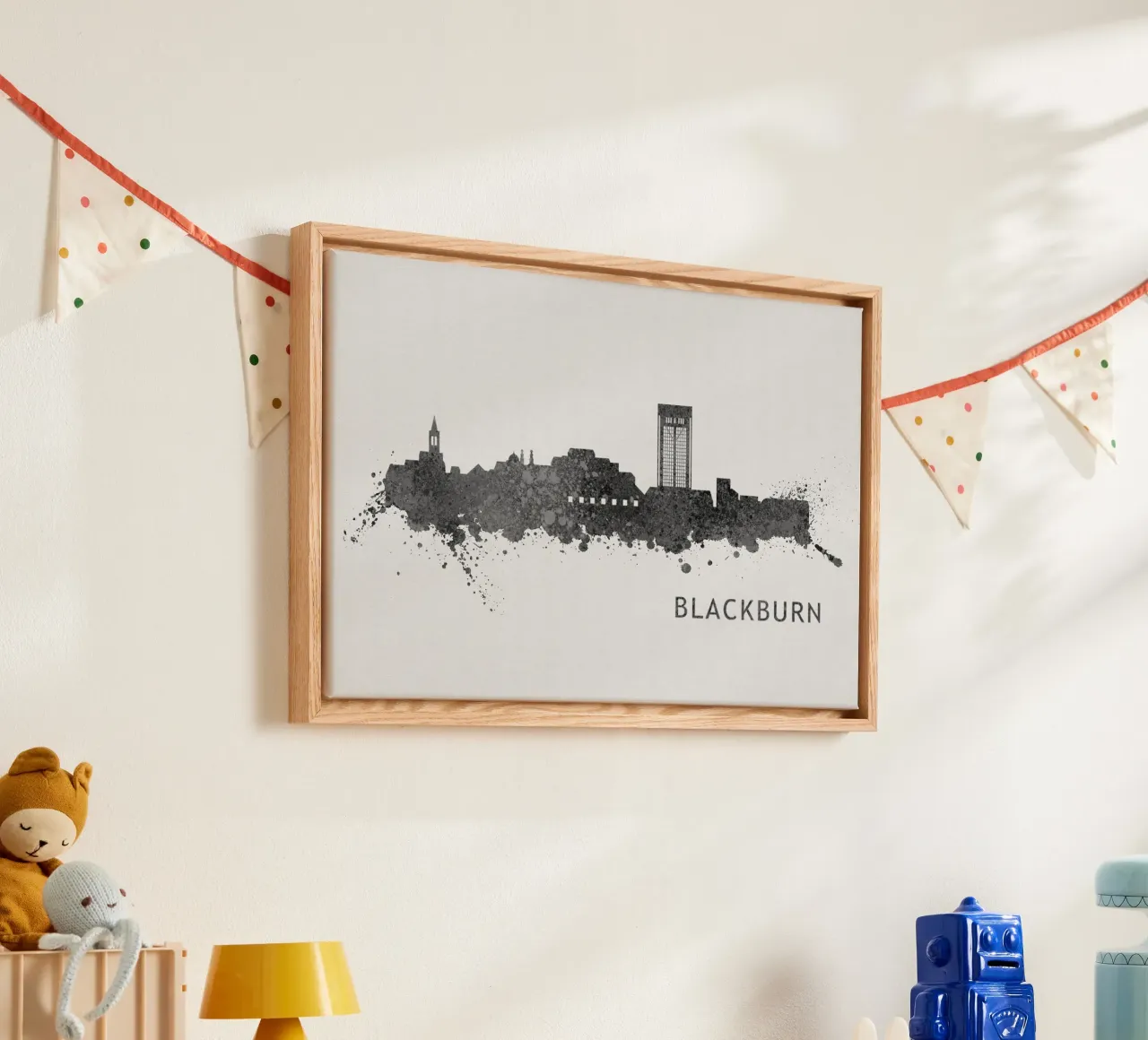 Blackburn England canvas met Baklijst van Travelstudio