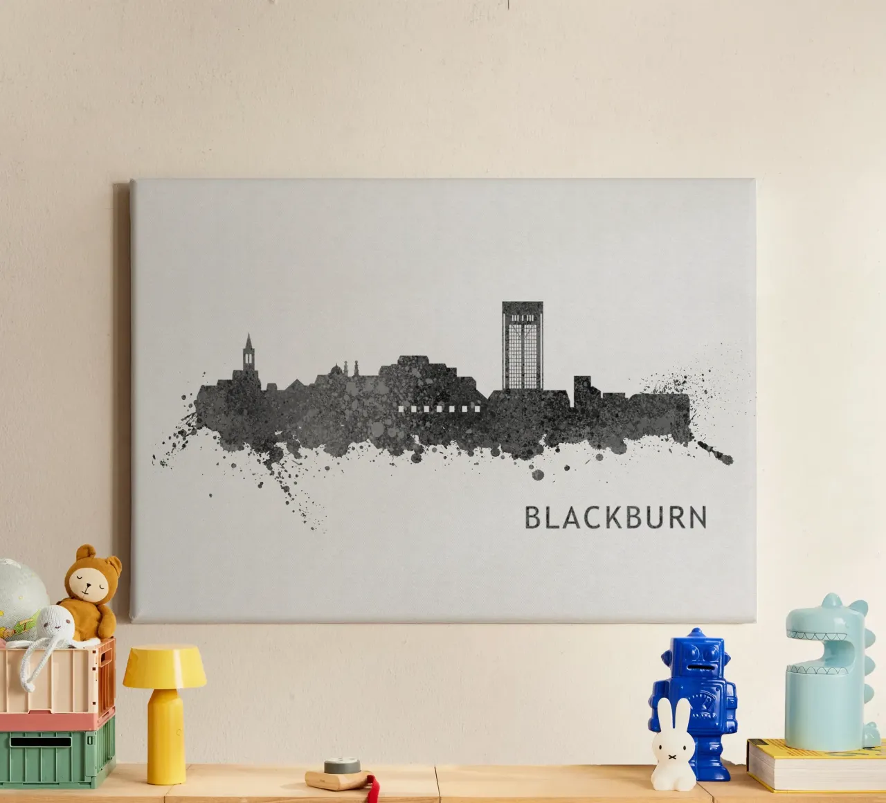 Blackburn England canvas met Baklijst van Travelstudio