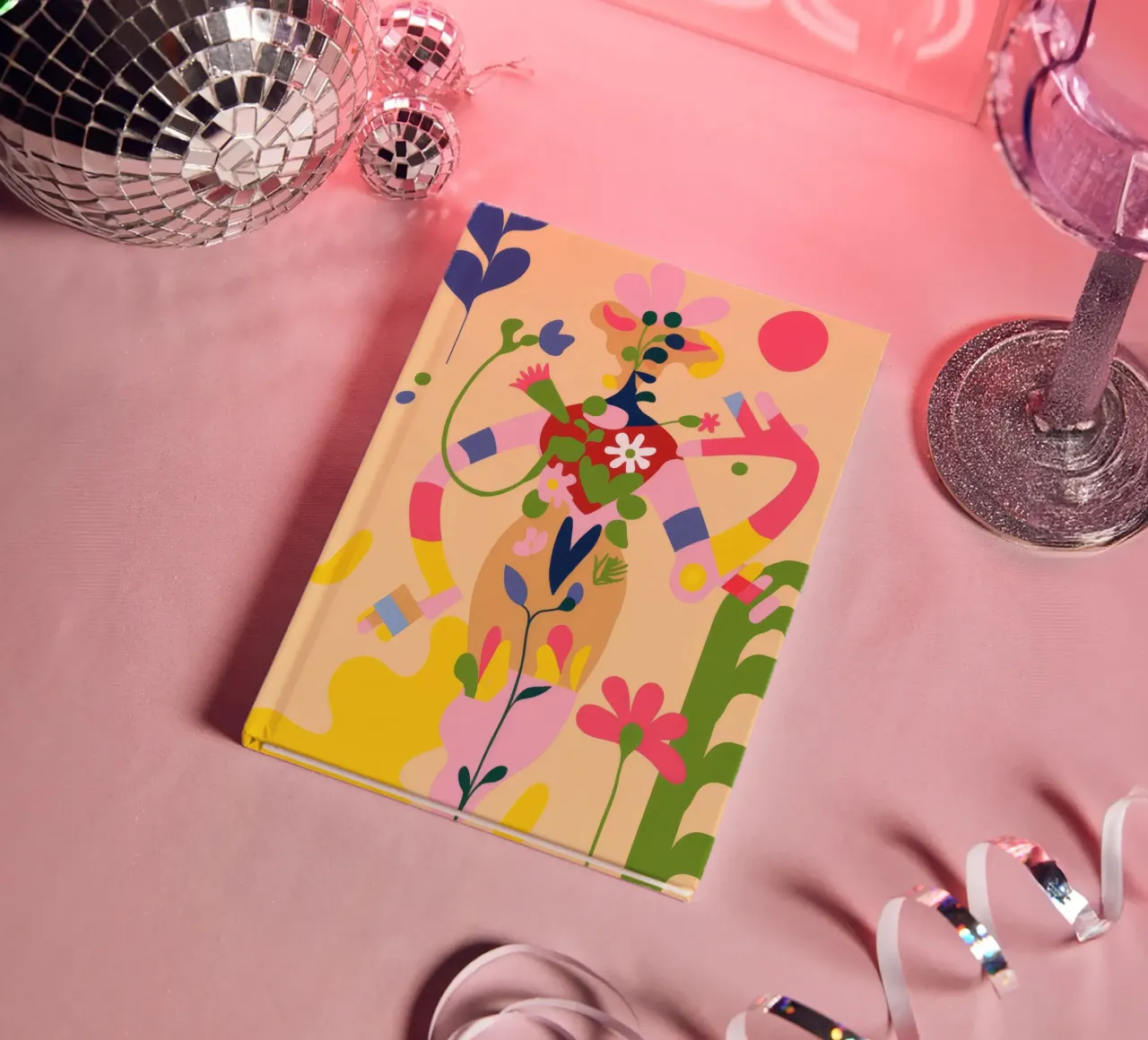 Playful Abstract Bloom notebook by Kamera Obskura