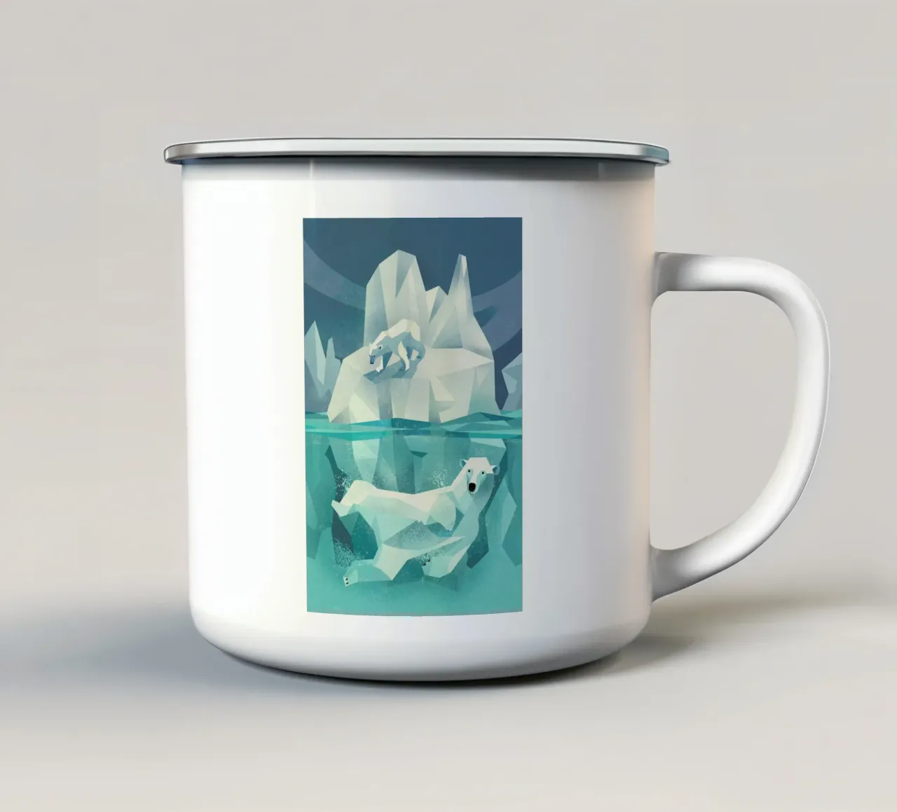 Polar Bear tazza in smalto da Dieter Braun