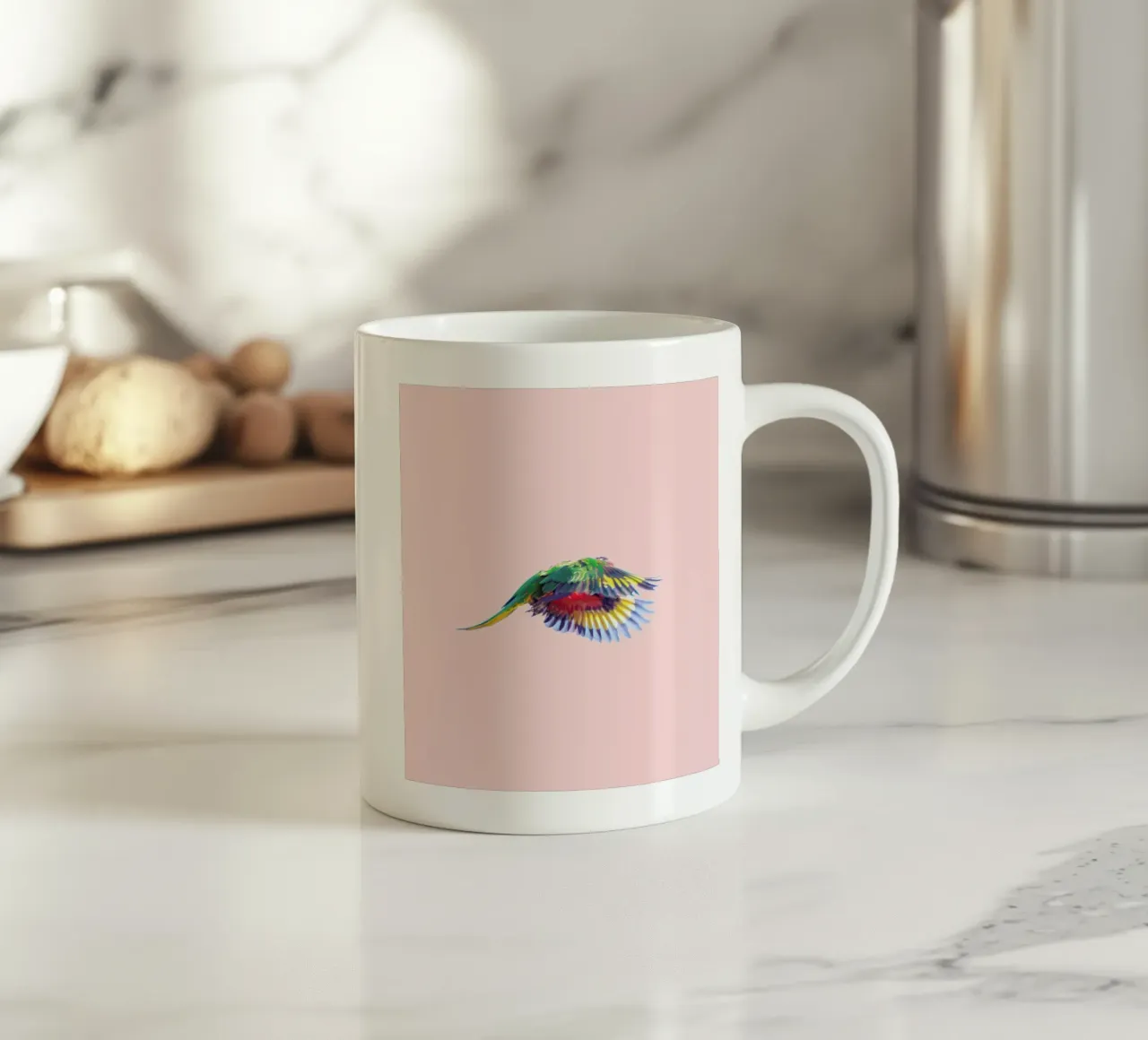 Pink Parrot tazza in ceramica da Charlotte Curd
