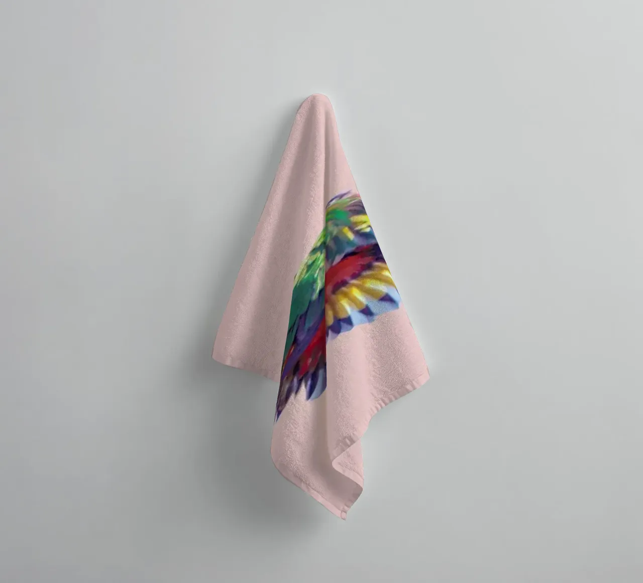 Pink Parrot towel by Charlotte Curd
