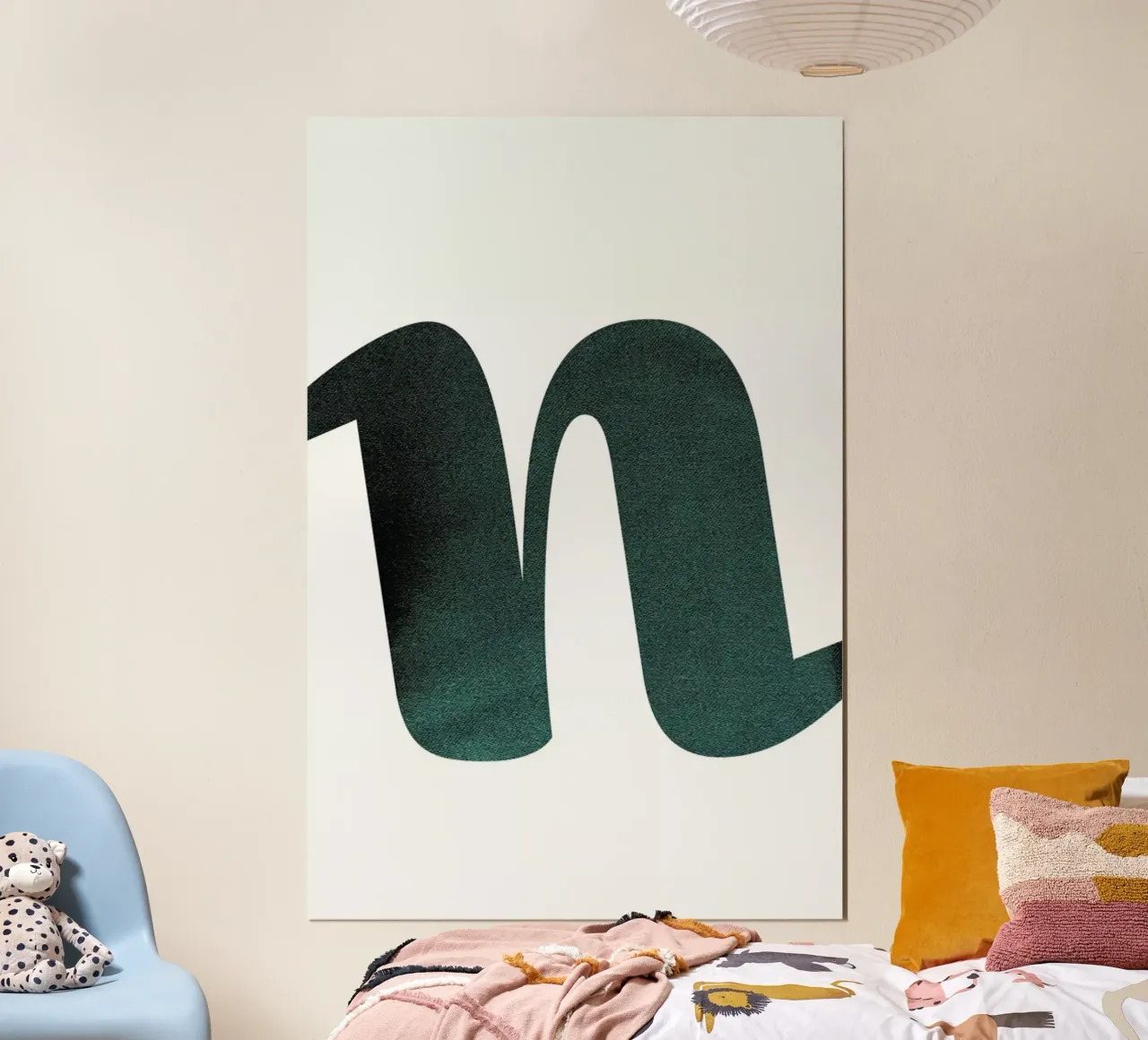 Green N poster con telaio in alluminio da petiteCAPS