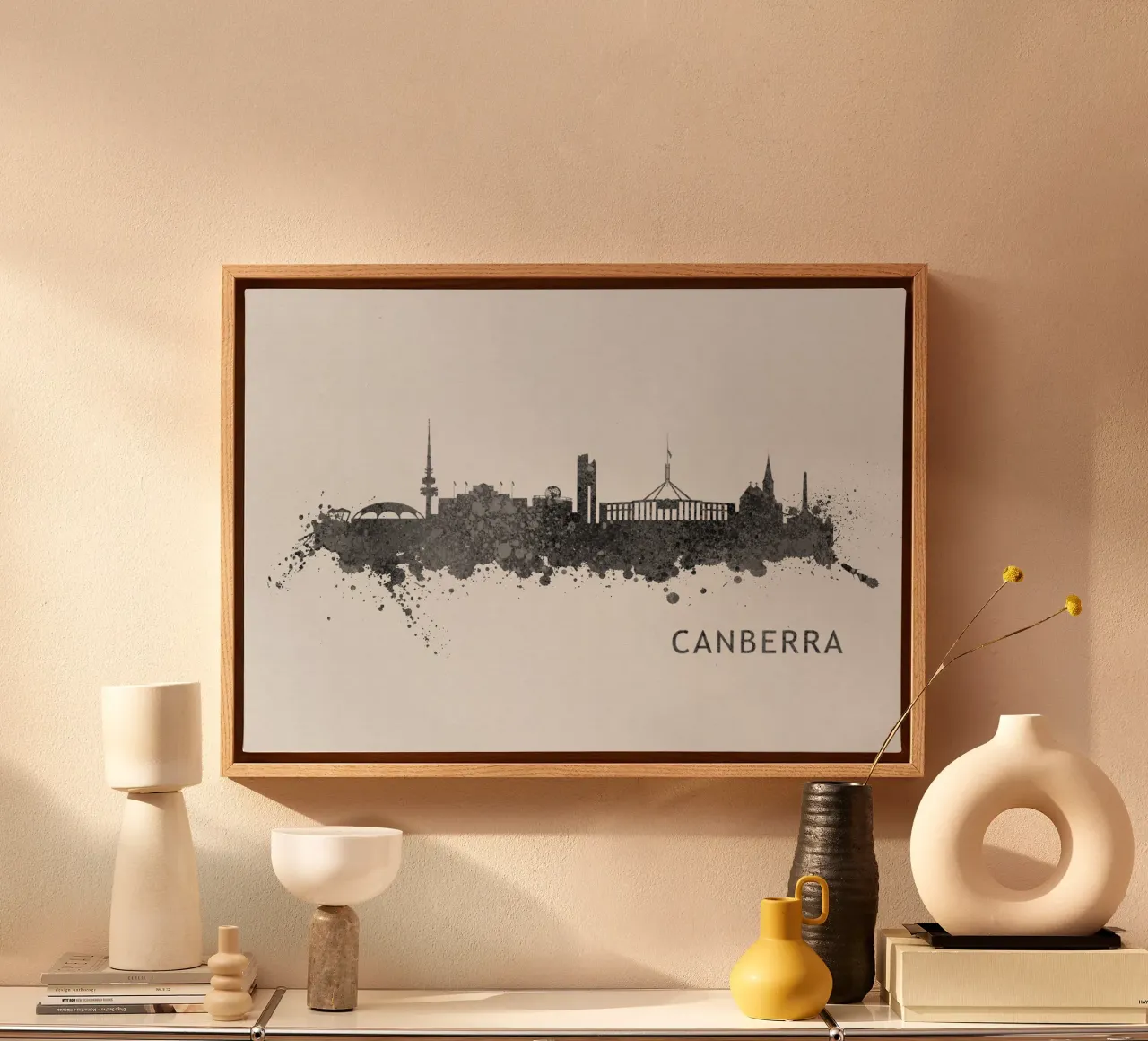 Canberra Australia canvas met Baklijst van Travelstudio