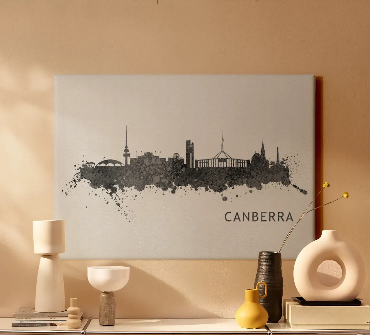 Canberra Australia canvas met Baklijst van Travelstudio