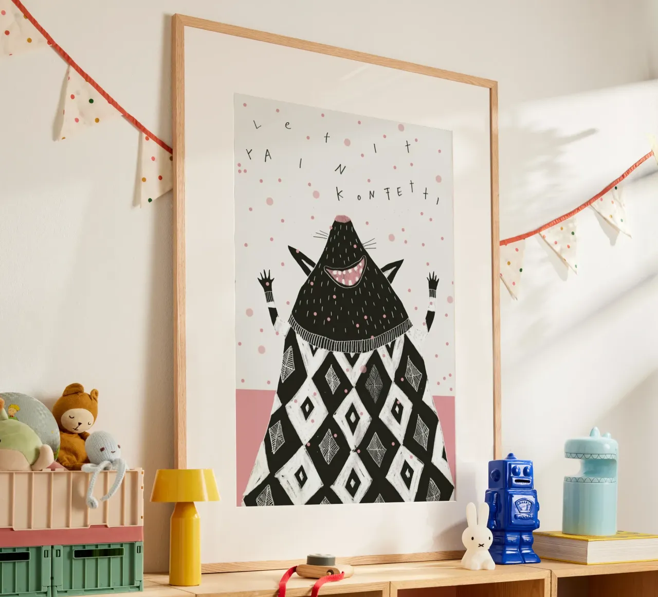 Halbwildtier Konfetti poster con telaio in alluminio da typealive