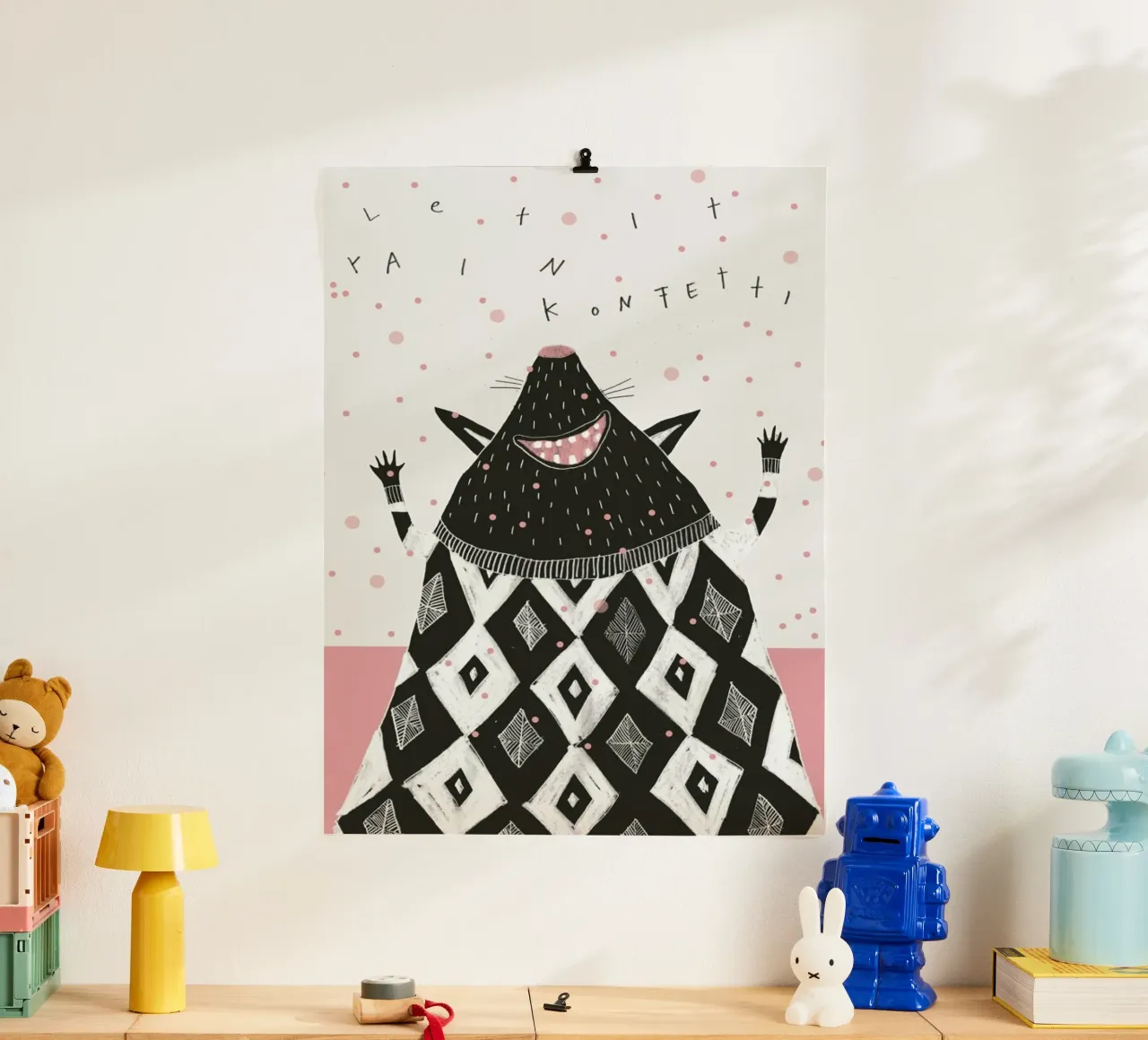 Halbwildtier Konfetti poster con telaio in alluminio da typealive