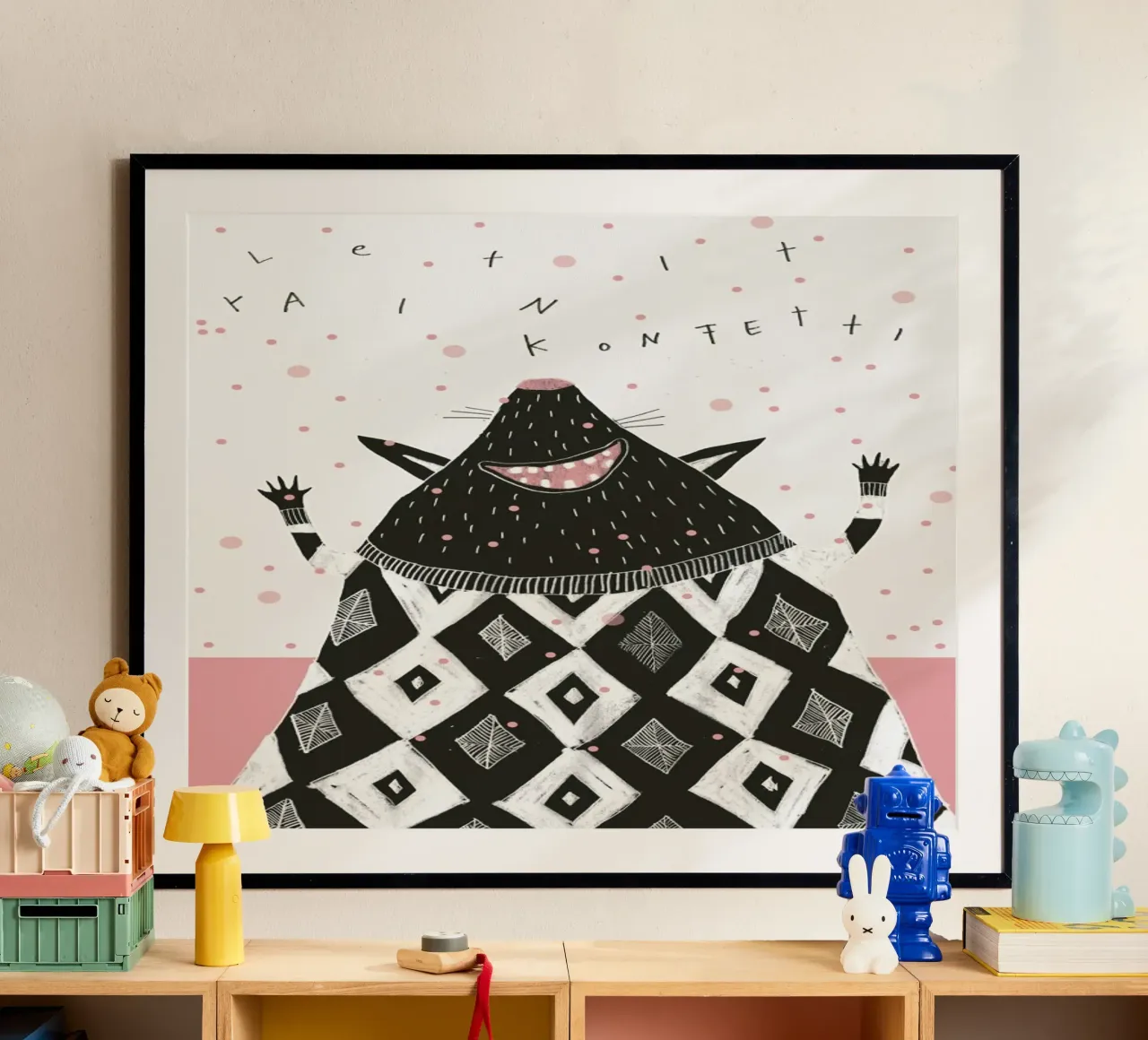 Halbwildtier Konfetti poster con telaio in alluminio da typealive