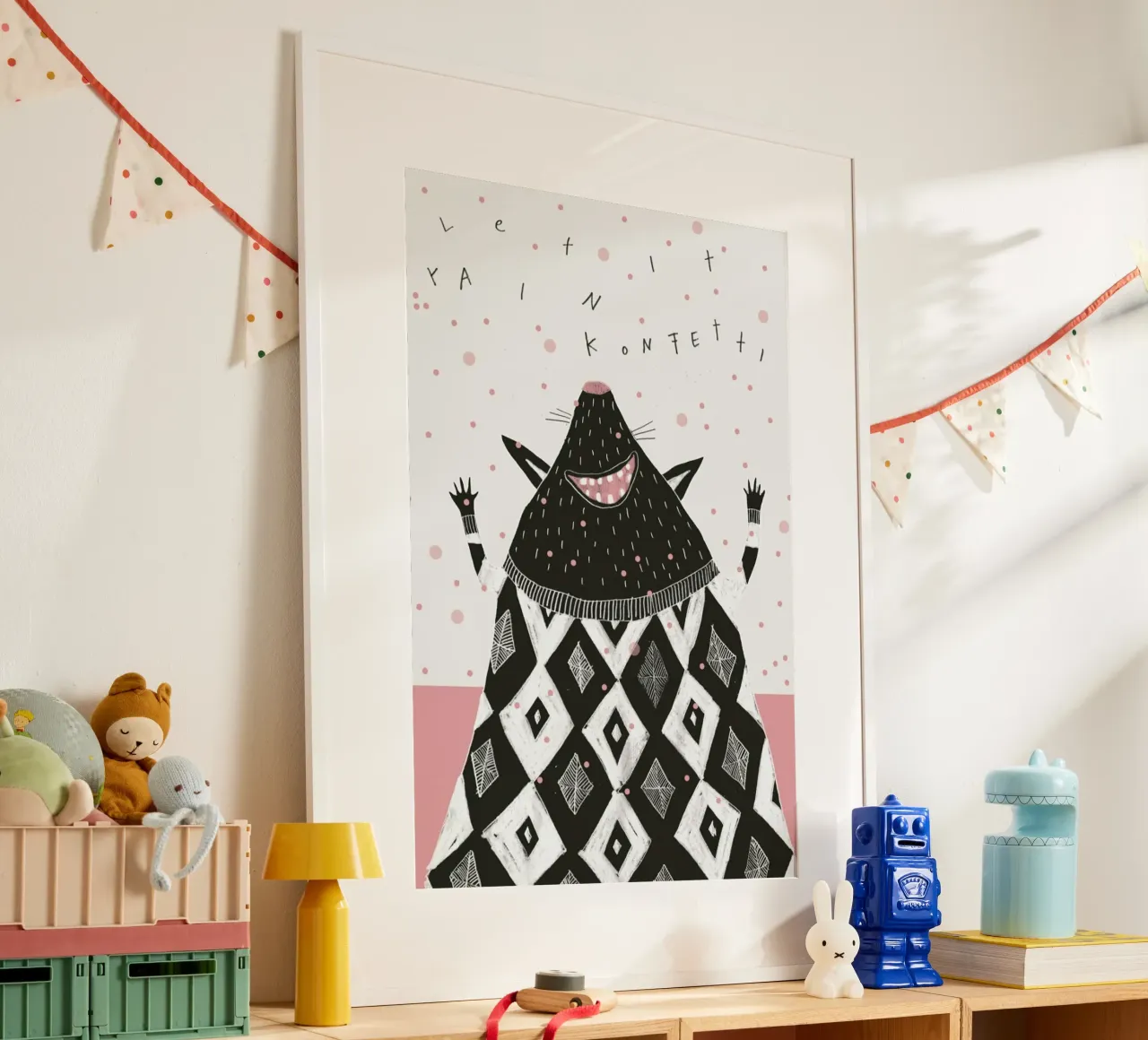 Halbwildtier Konfetti poster con telaio in alluminio da typealive