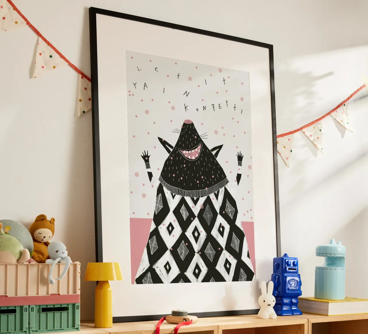 Halbwildtier Konfetti poster con telaio in alluminio da typealive