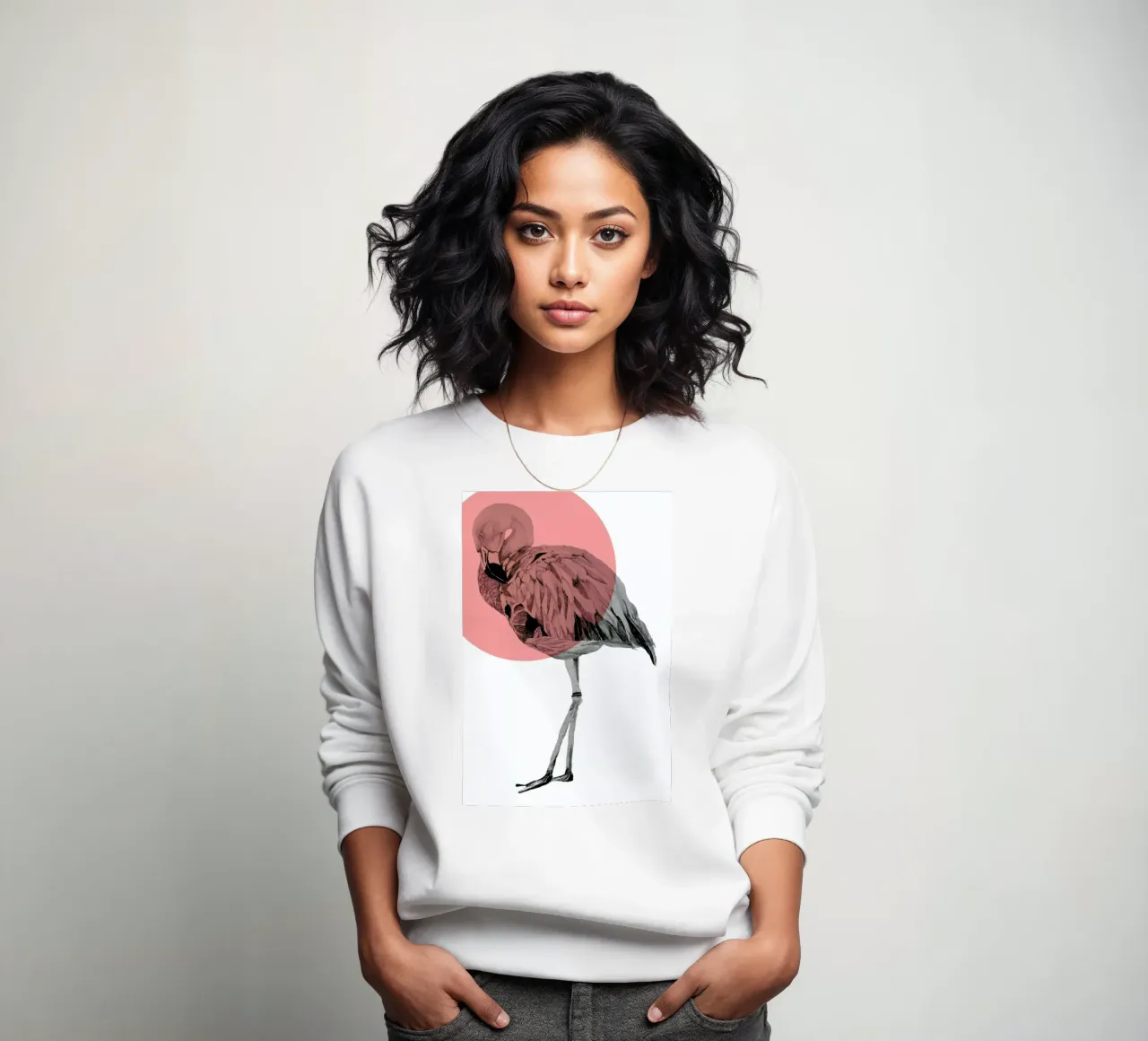 Flamingo felpa da Morgan Kendall