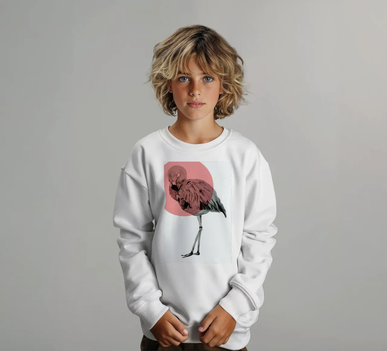 Flamingo felpa bambino da Morgan Kendall