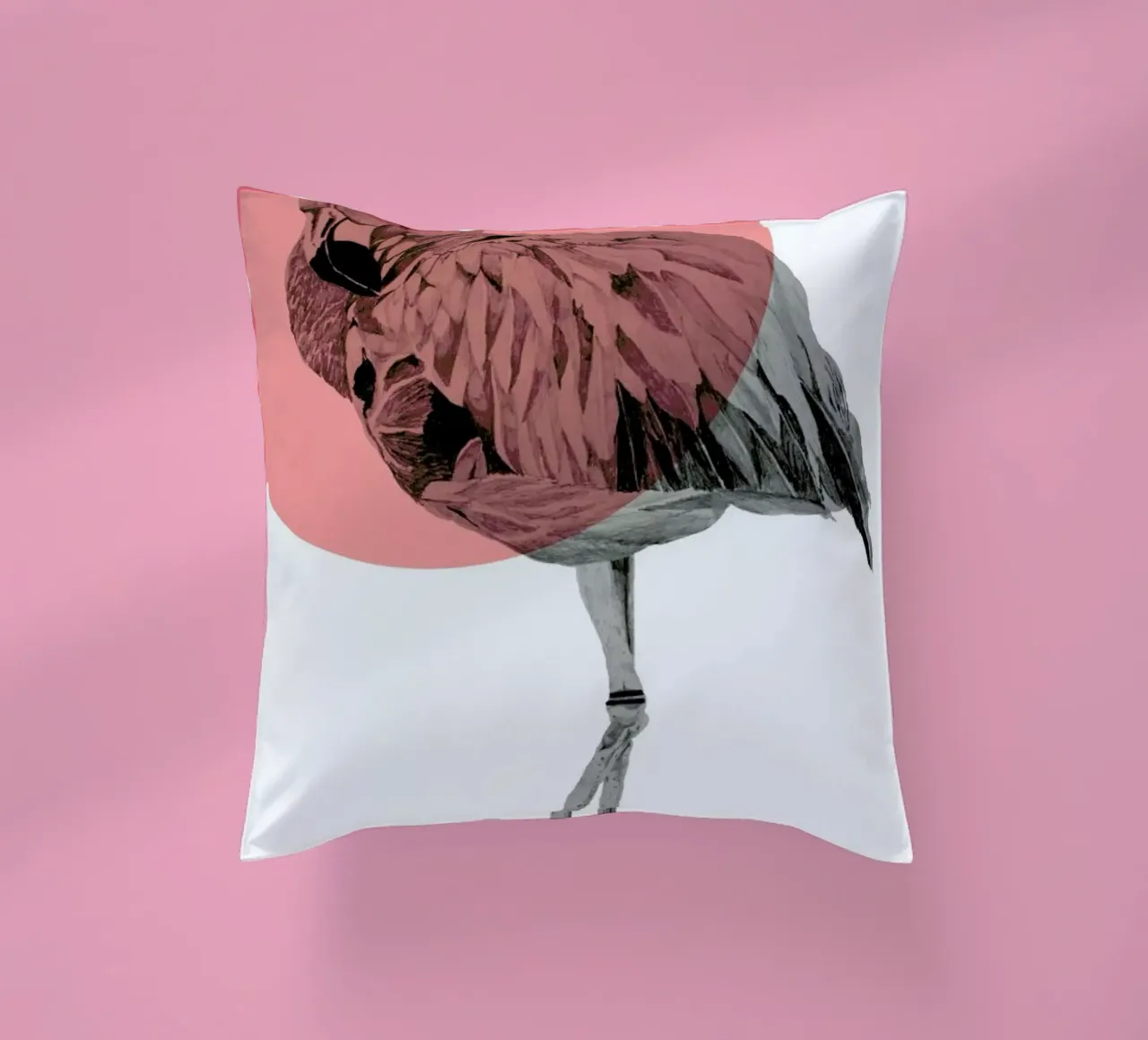 Flamingo cuscino da Morgan Kendall