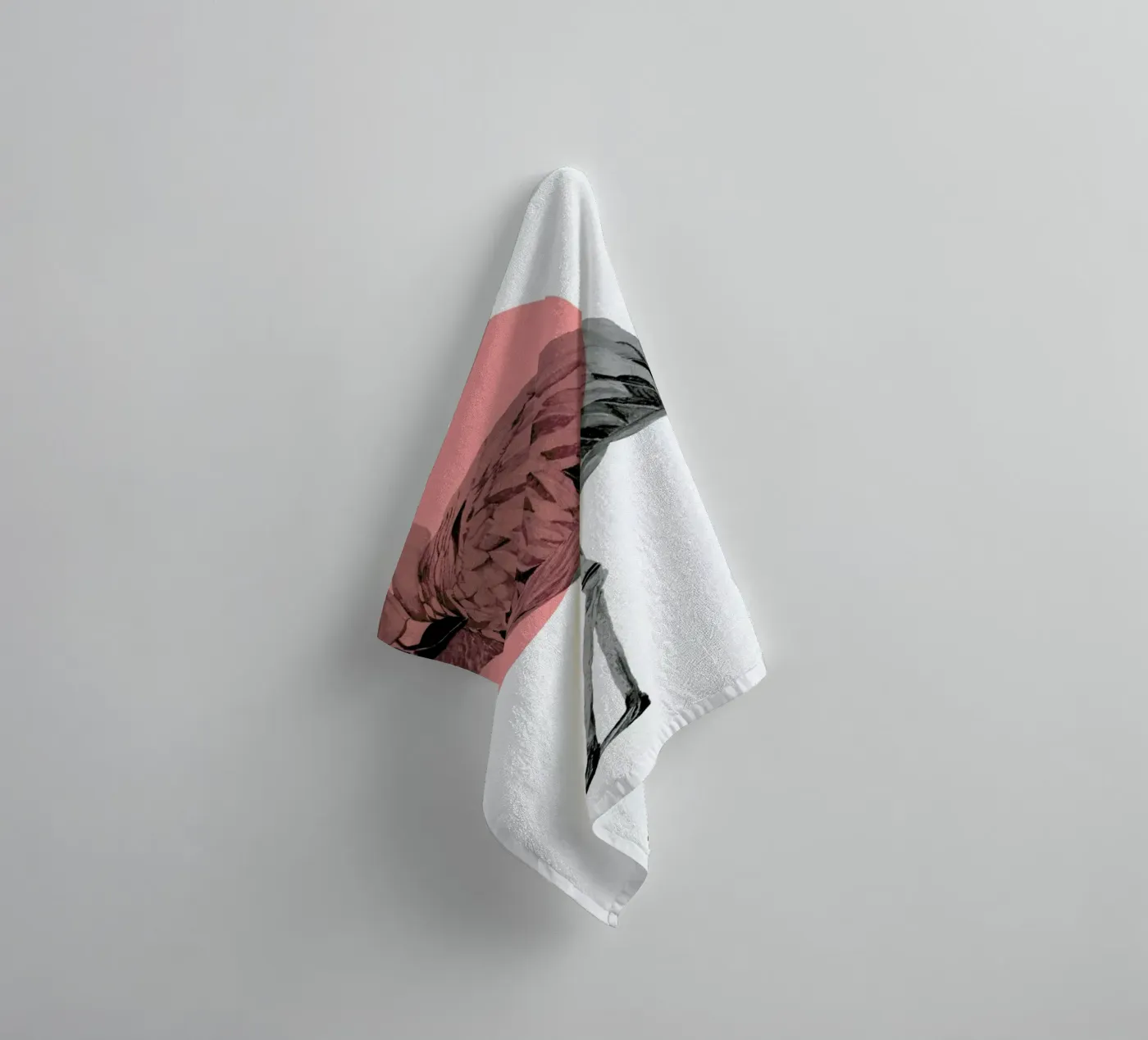 Flamingo towel by Morgan Kendall
